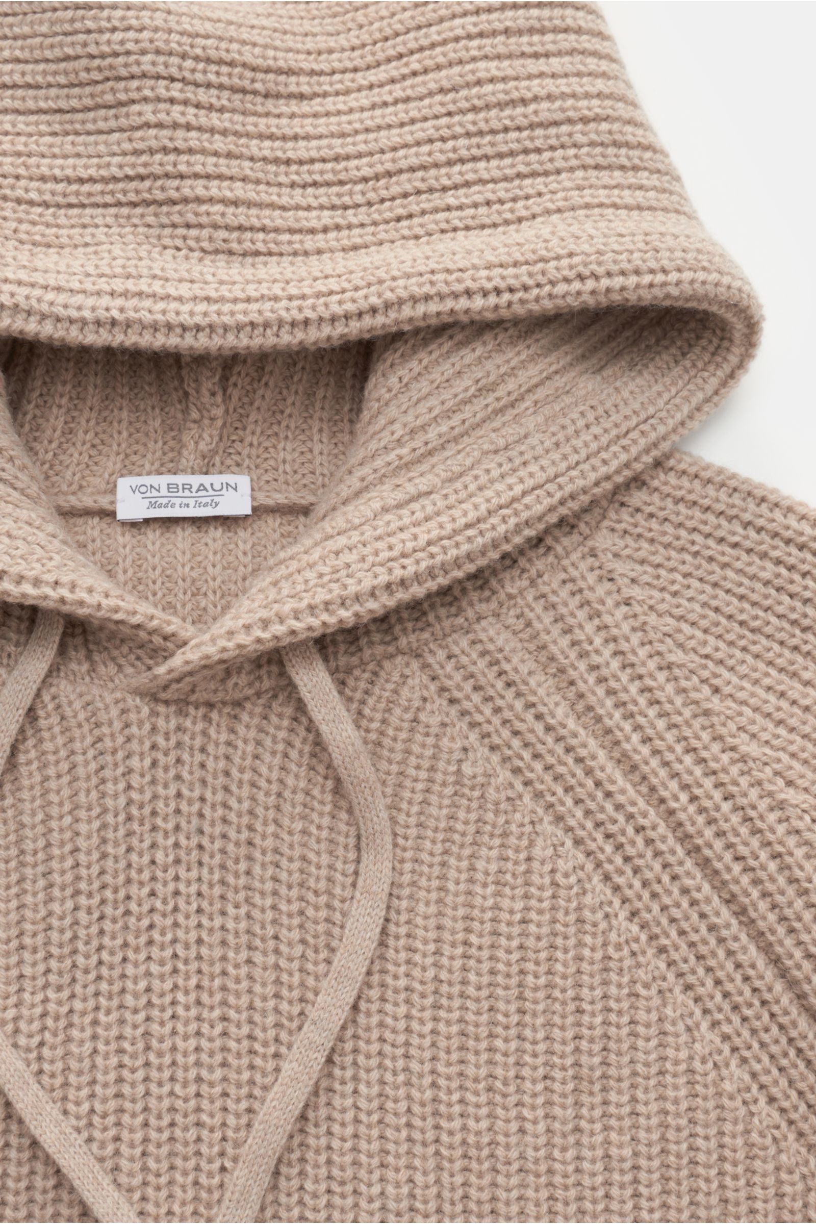 von Braun Cashmere hooded jumper beige
