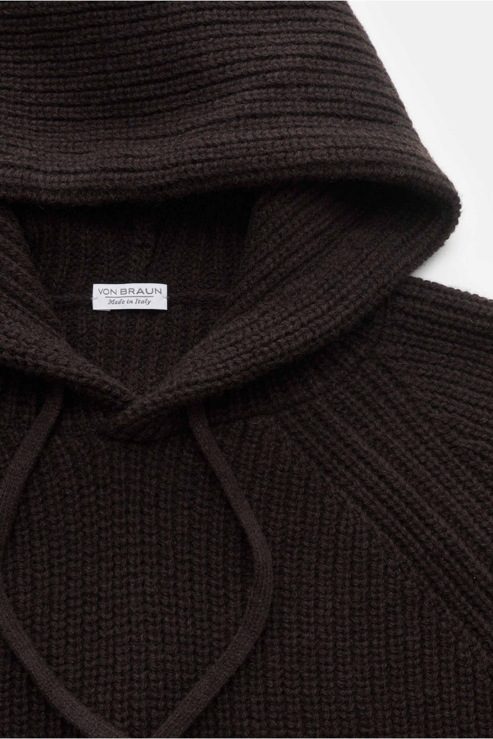 von Braun Cashmere Kapuzenpullover dunkelbraun