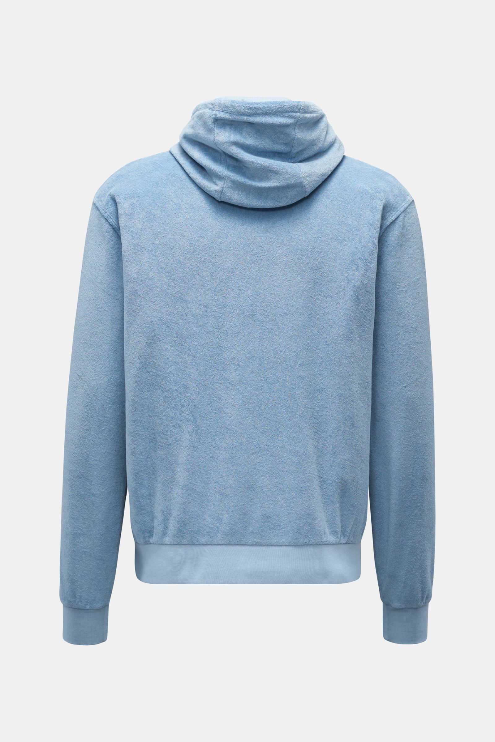 04651/ A trip in a bag Frottee-Kapuzenpullover 'Terry Hoody' hellblau