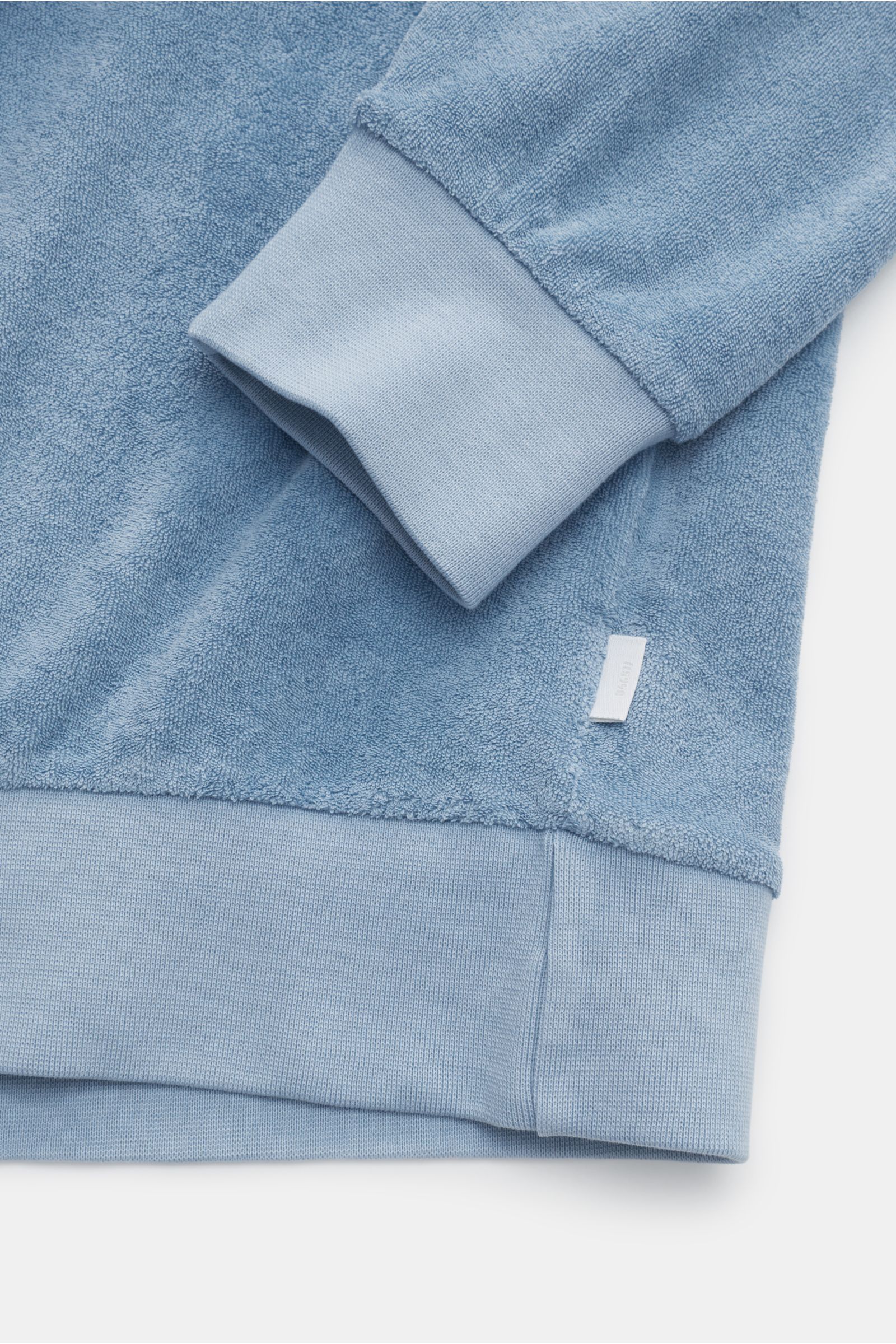 04651/ A trip in a bag Frottee-Kapuzenpullover 'Terry Hoody' hellblau