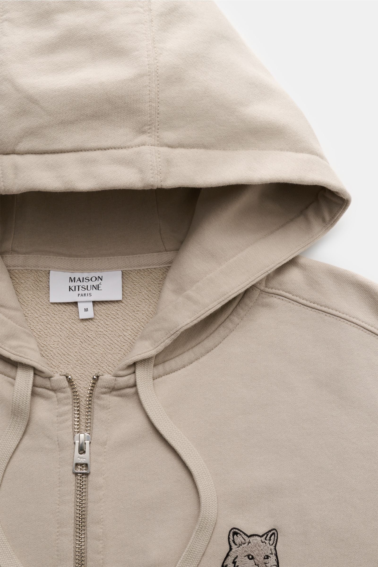 Maison Kitsuné Sweatjacke 'Bold Fox' beige
