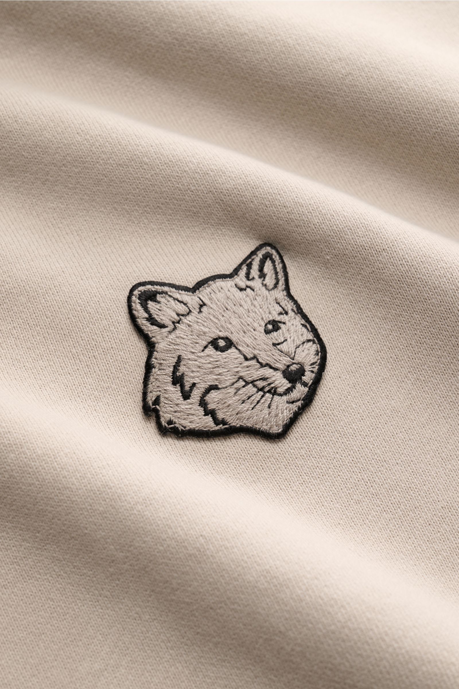 Maison Kitsuné Sweatjacke 'Bold Fox' beige