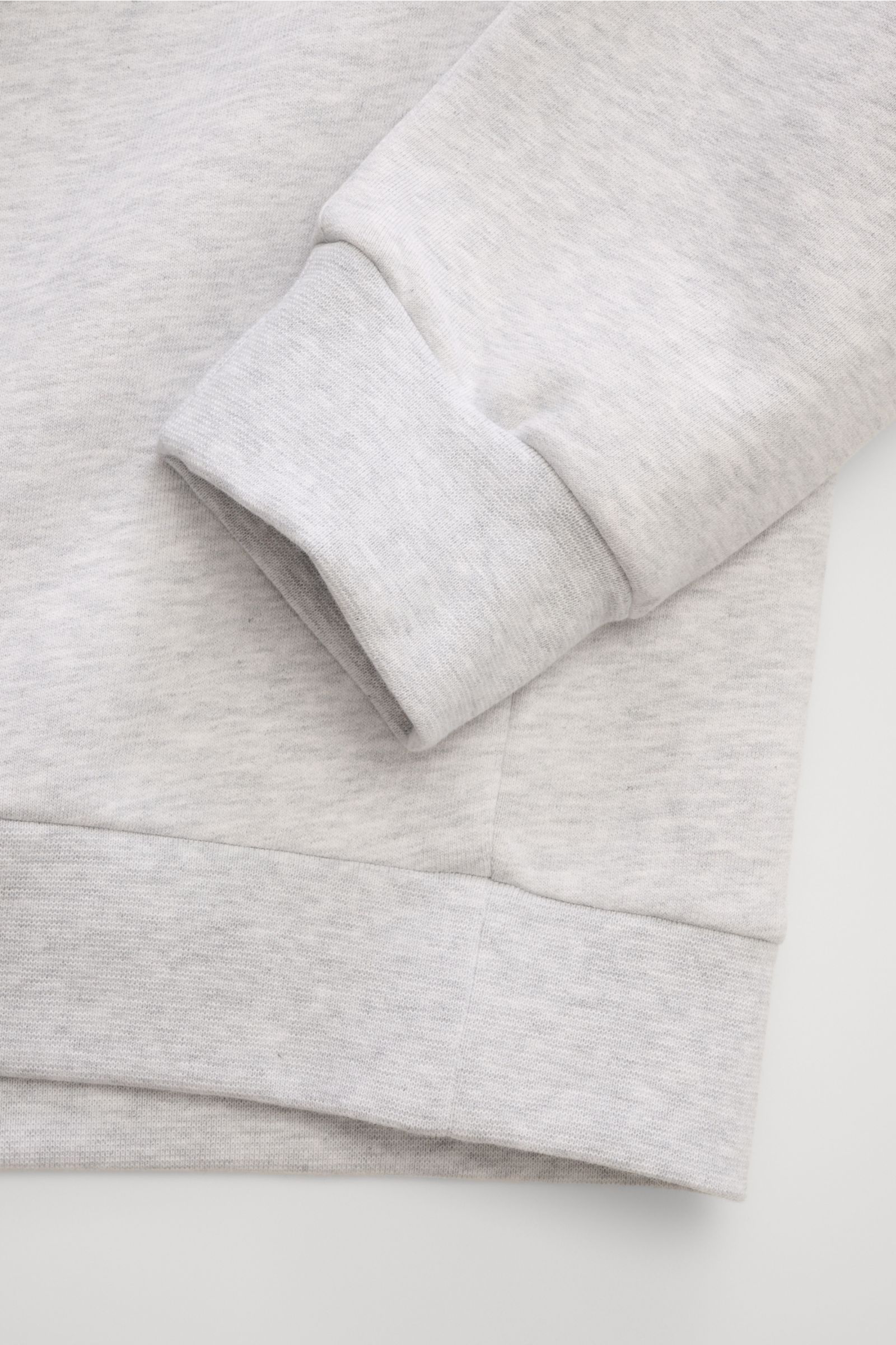 A.P.C. Hooded jumper 'Standard Rue Madame' light grey mottled