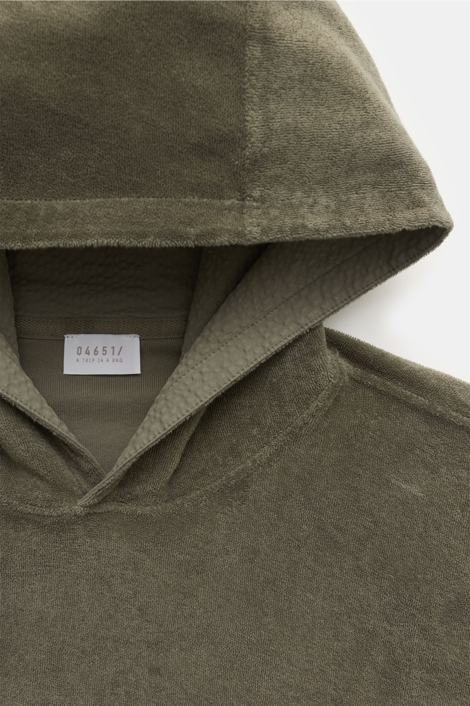 04651/ A trip in a bag Hooded jumper 'Beach Hoodie' grey-green