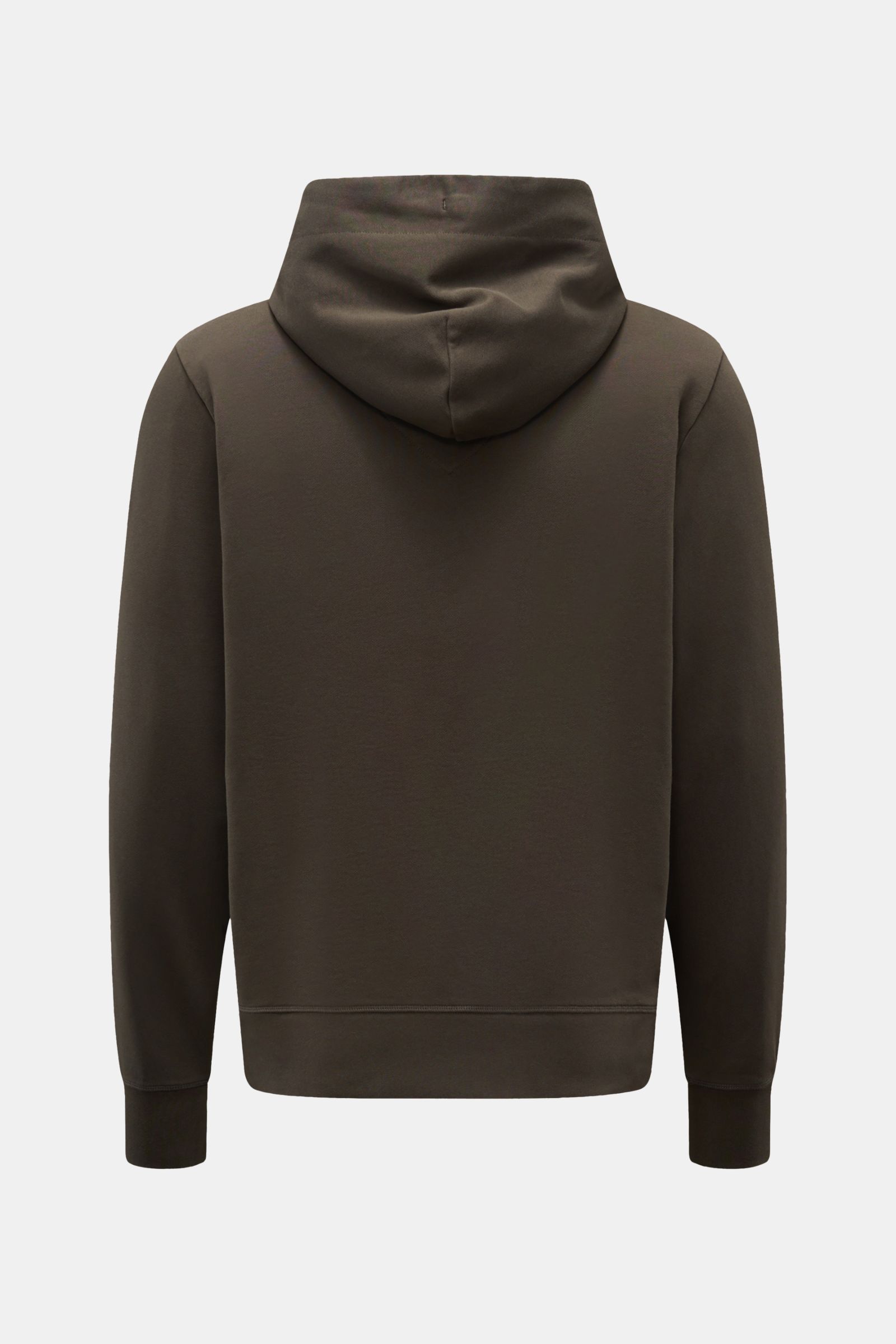 Alt tag (125 characters max):  
Back view of Canada Goose Kapuzenpullover 'Huron' beige hoodie with hood, ribbed cuffs, and soft cotton fabric for urban comfort.

Additional description:  
Urbaner Style trifft Komfort – der Kapuzenpullover 'Huron' von 