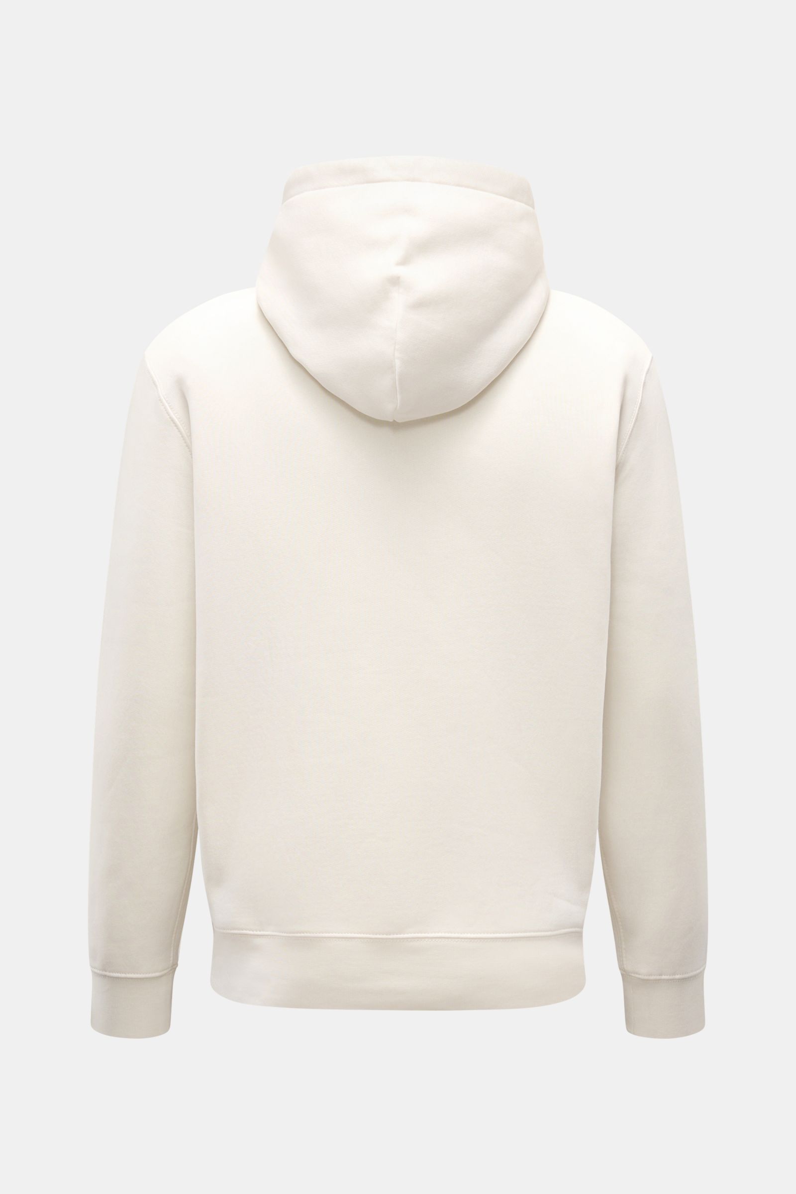 Polo Ralph Lauren Kapuzenpullover offwhite von hinten, mit Kapuze, Regular Fit, Baumwoll-Microfaser-Mix, Polo-Bear-Print, Taschen, softem Griff und Innenseite.
