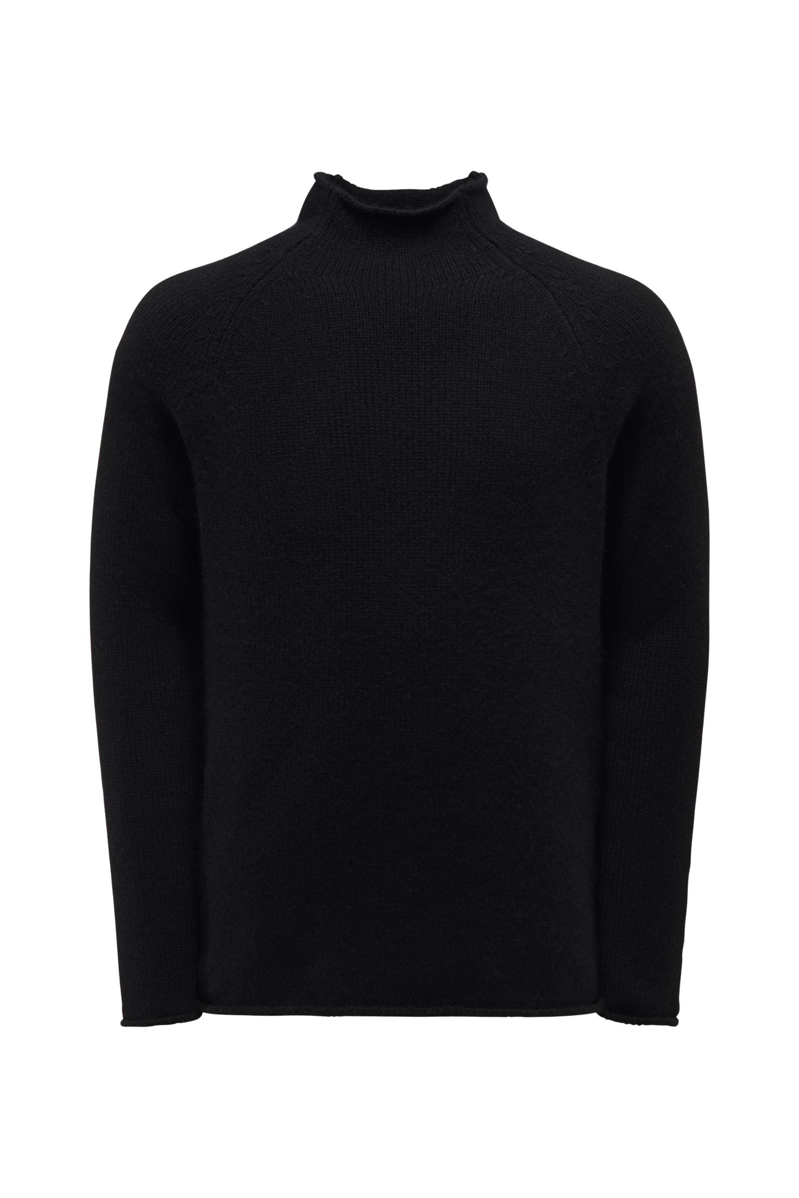Cashmere R-Neck Pullover schwarz