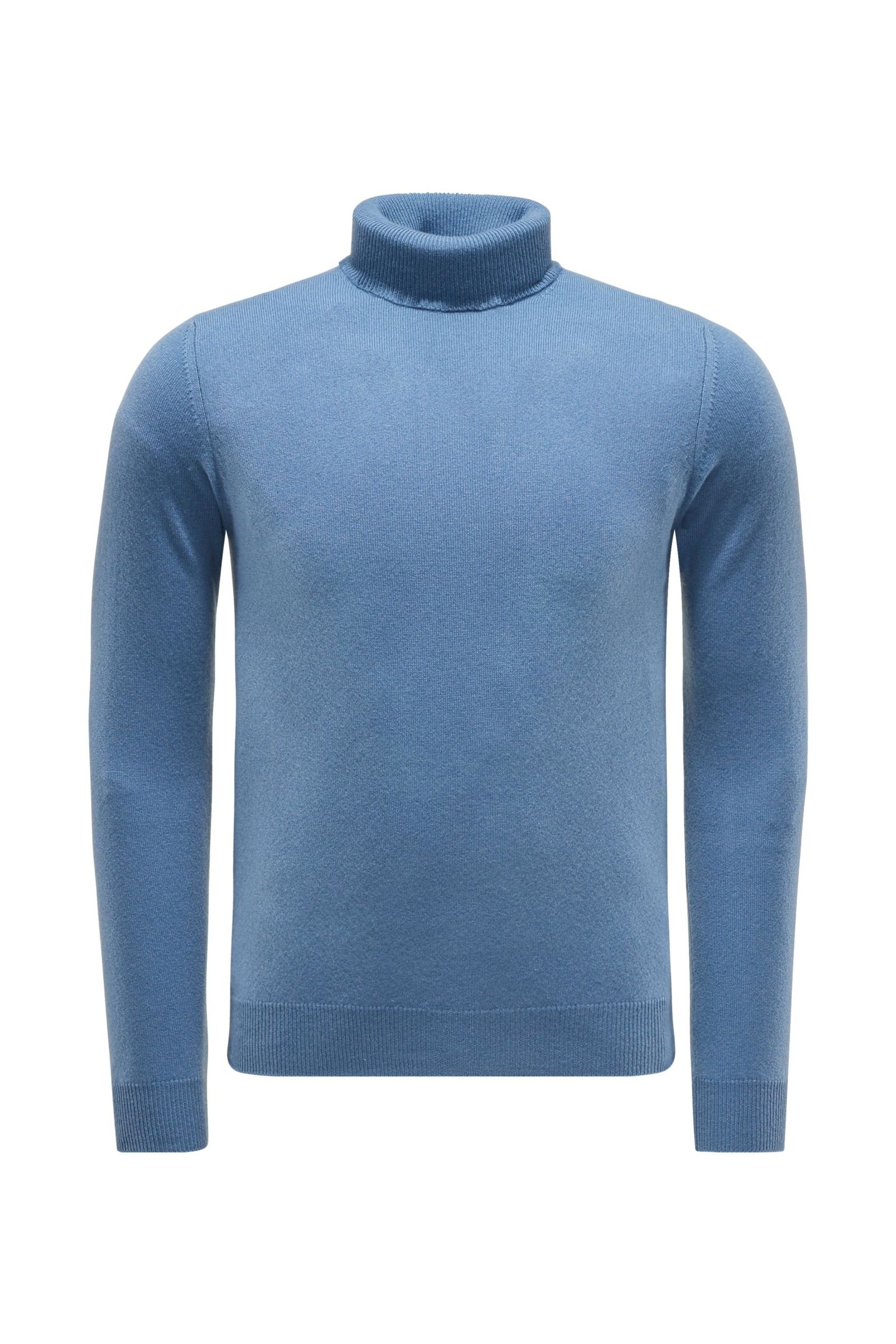 Cashmere turtleneck jumper smoky blue