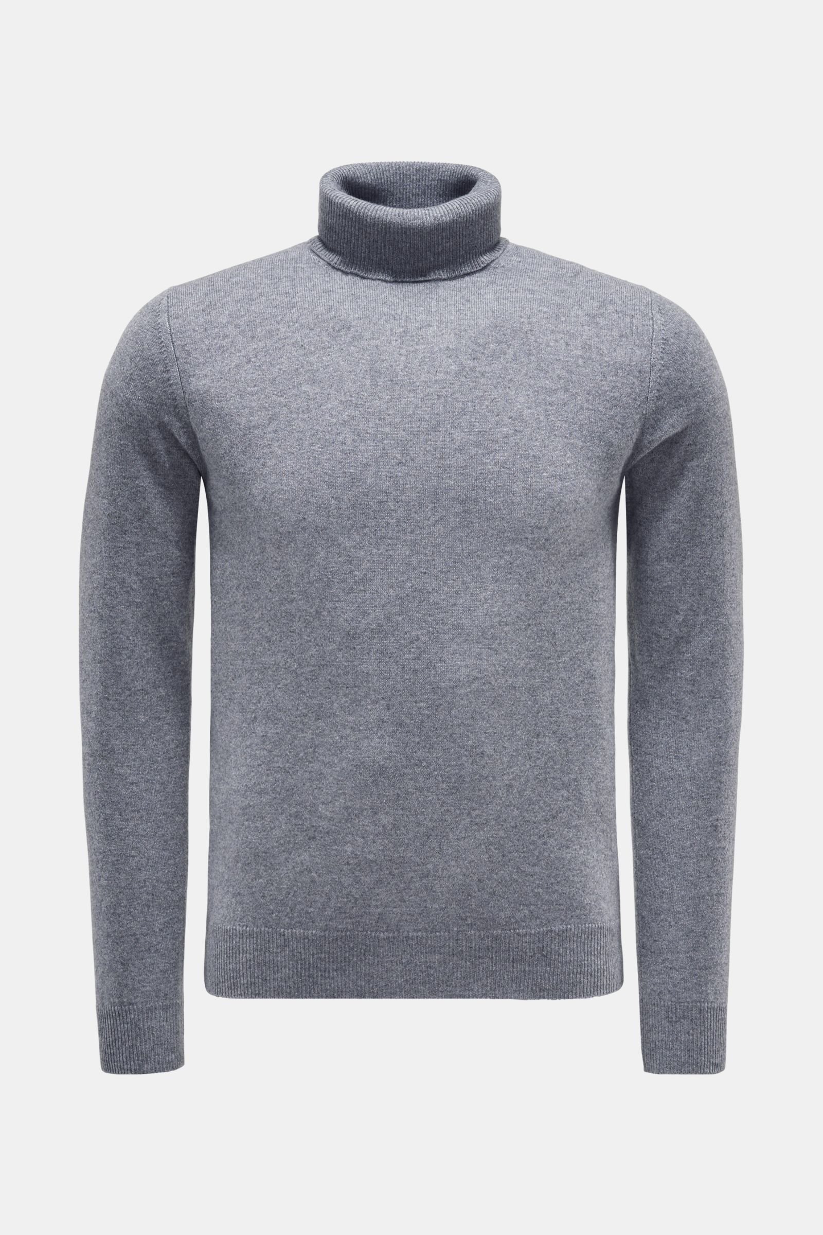 Cashmere turtleneck jumper grey