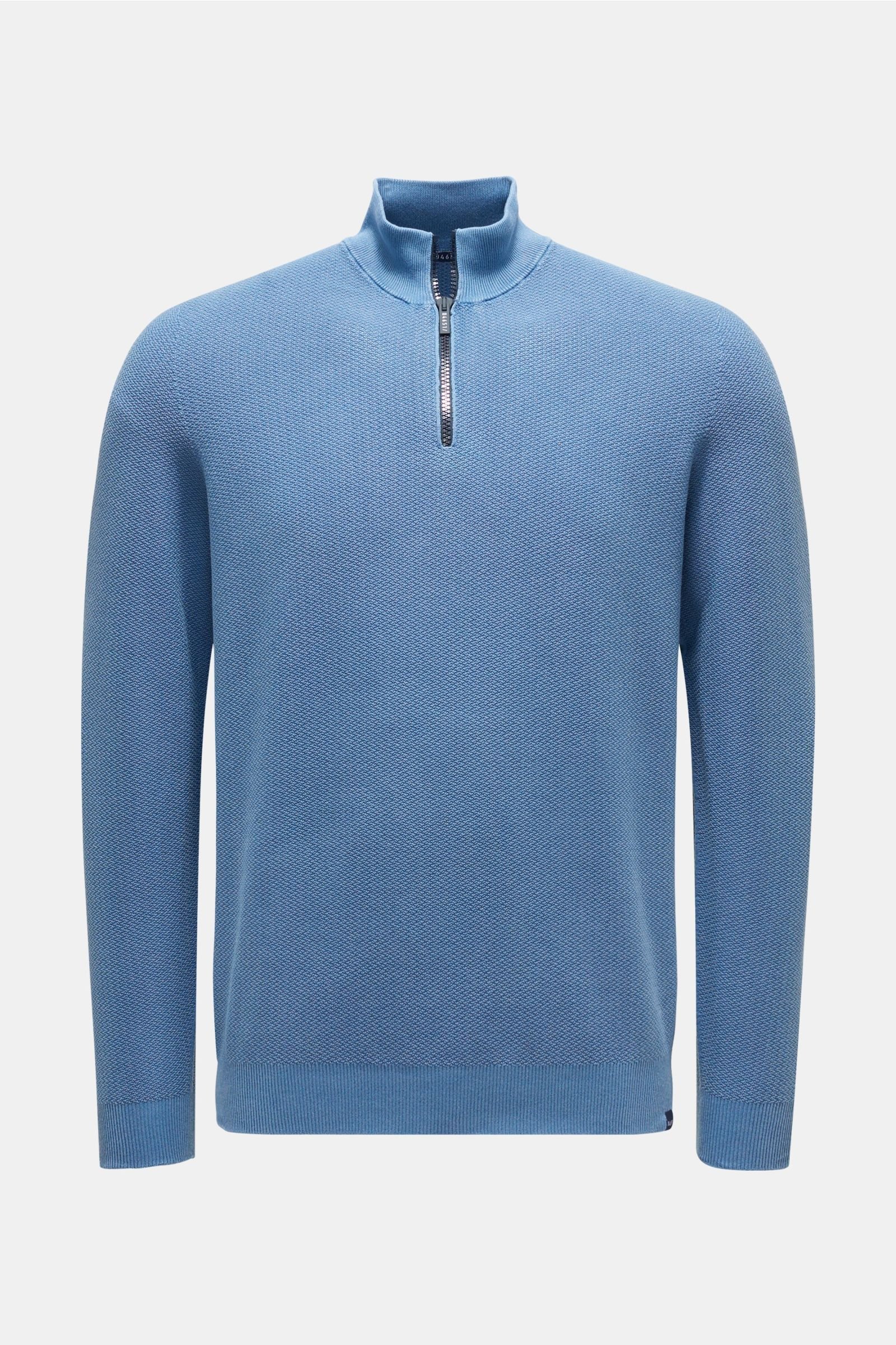 Half-zip jumper grey-blue