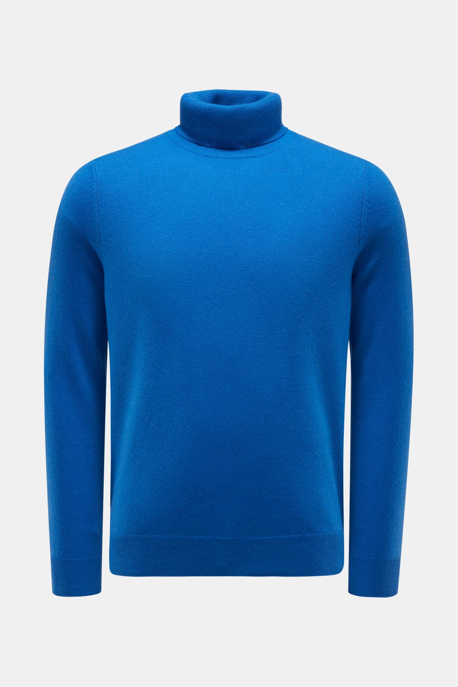 Cashmere turtleneck jumper blue