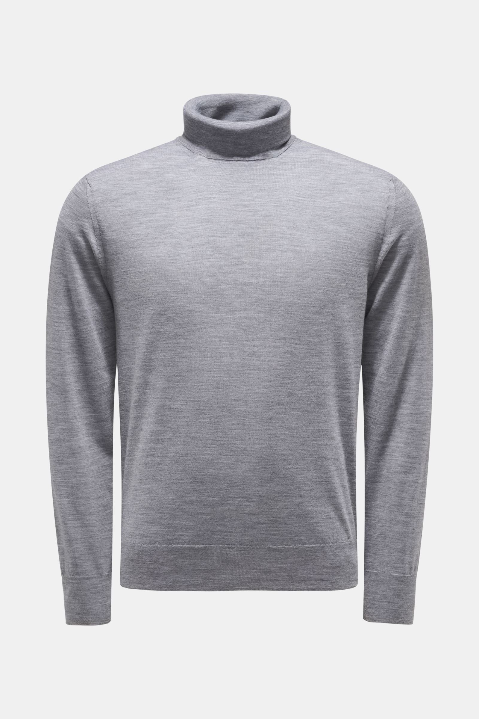 Fine knit-turtleneck jumper grey