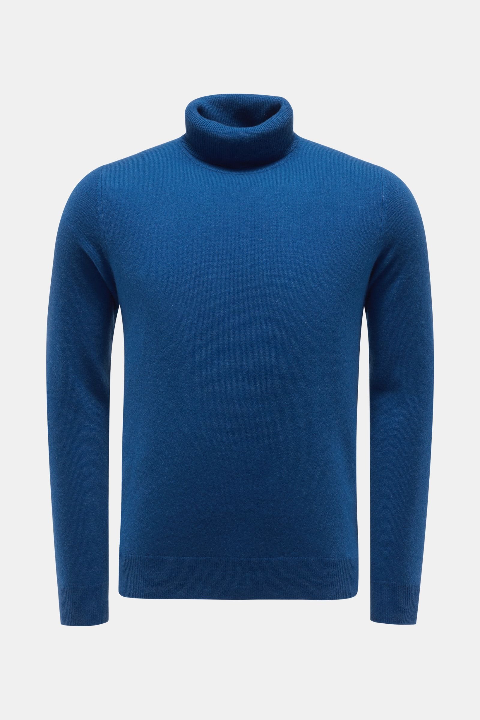 Cashmere turtleneck jumper blue