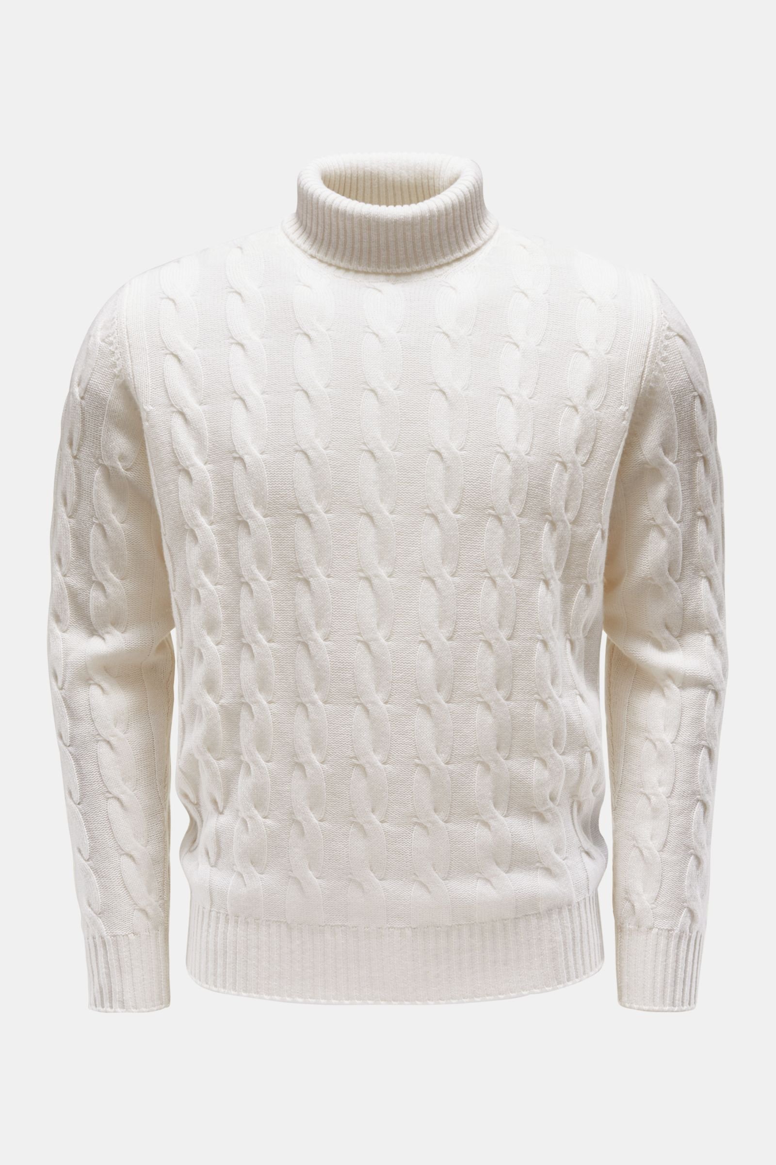 Cashmere turtleneck jumper white