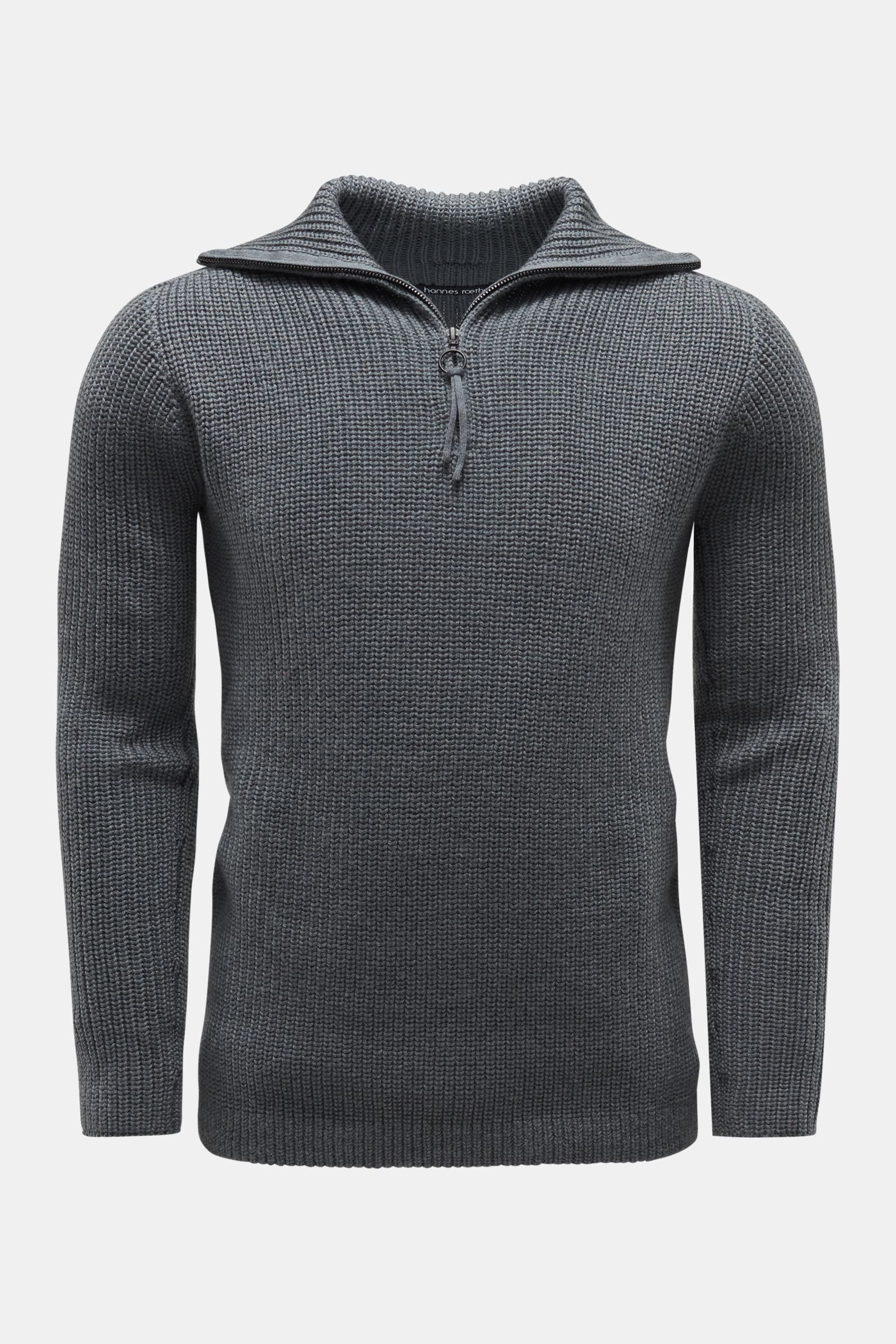 Merino half-zip jumper 'Er10gonom.130' dark grey 