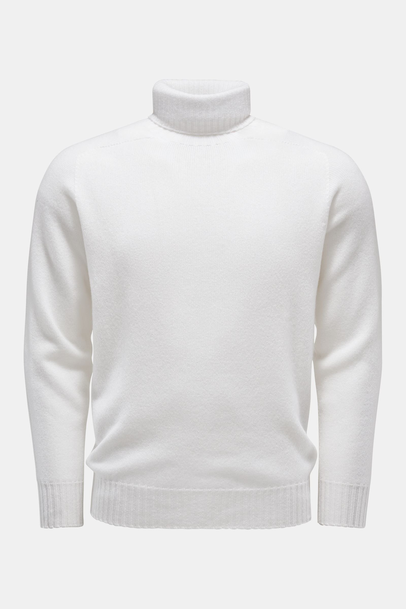 Cashmere turtleneck jumper white