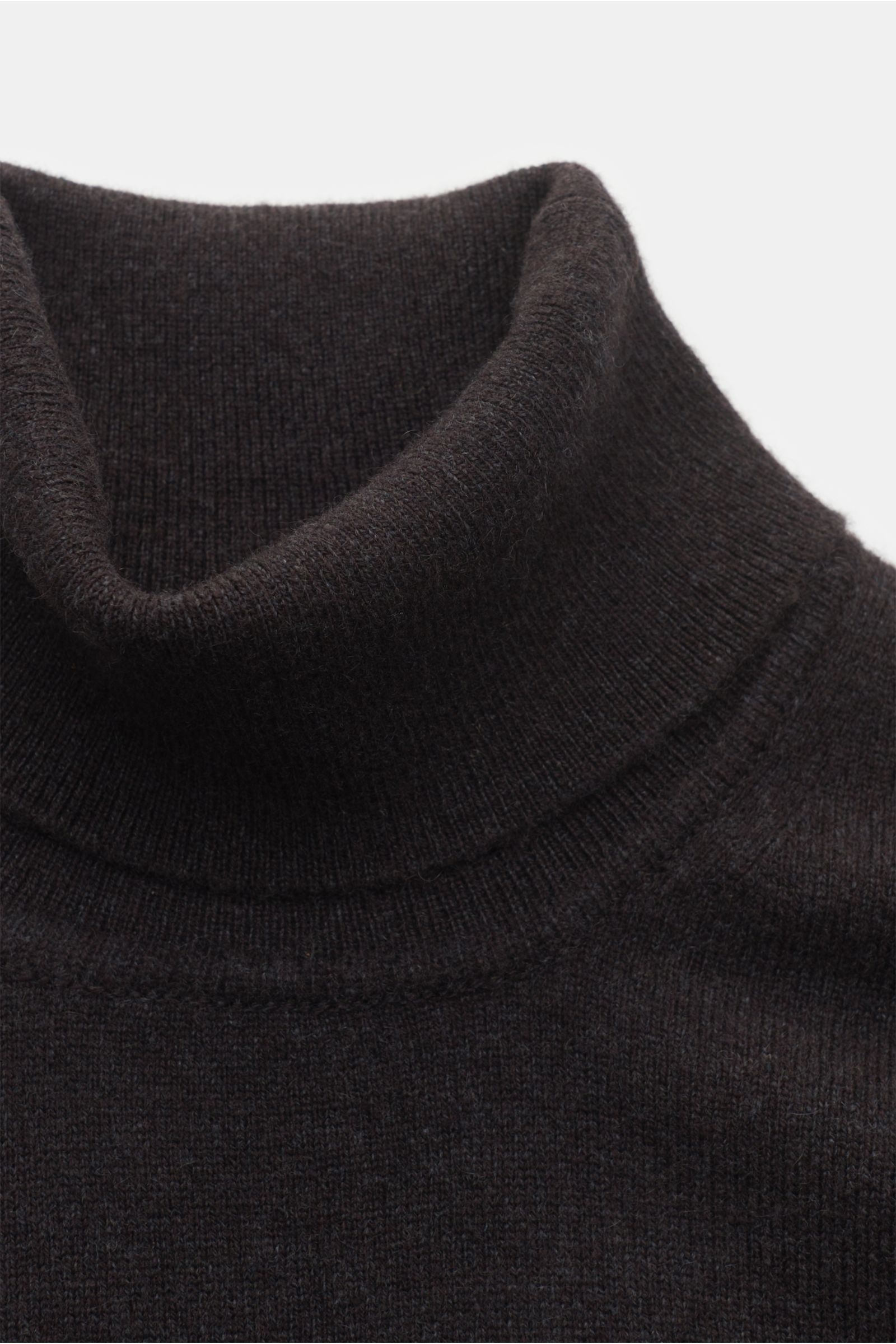 Fedeli Cashmere Rollkragenpullover 'Derby Slim' dunkelbraun