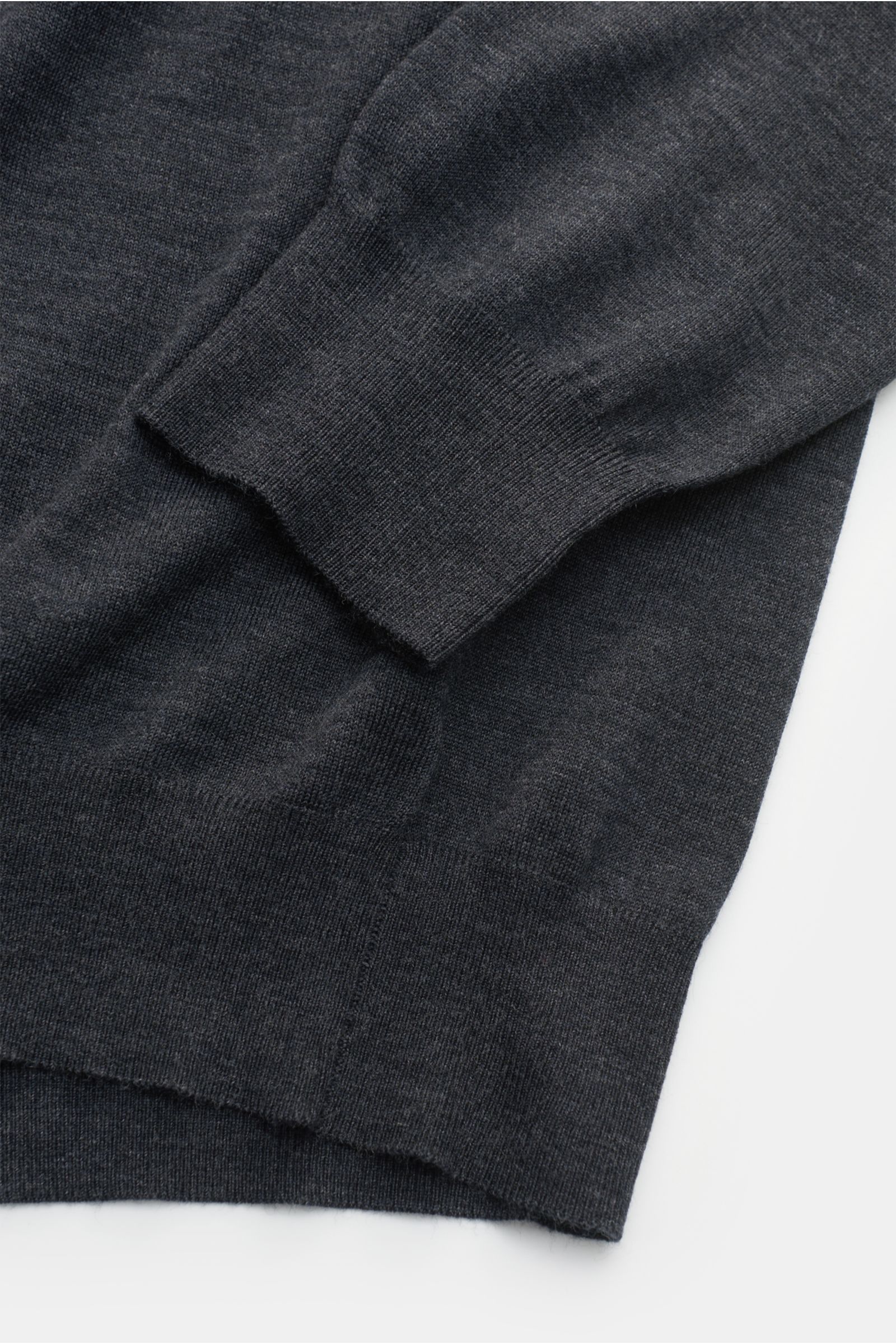 von Braun Merino Feinstrick-Rollkragenpullover dunkelgrau