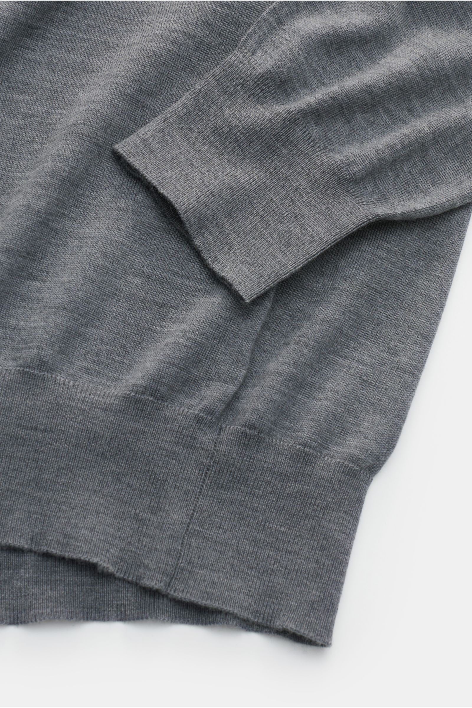 von Braun Merino Feinstrick-Rollkragenpullover grau