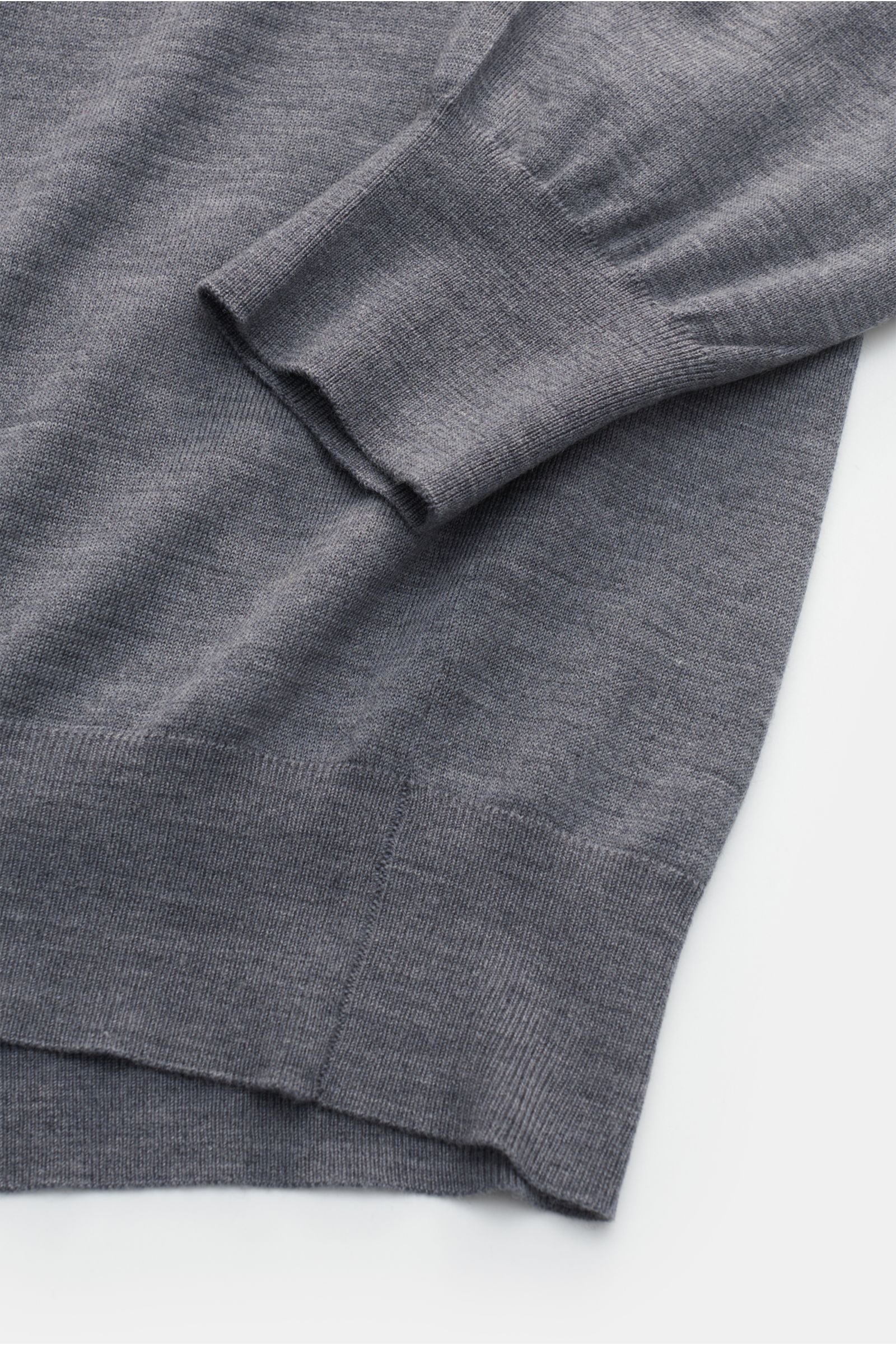 von Braun Merino Feinstrick-Pullover grau