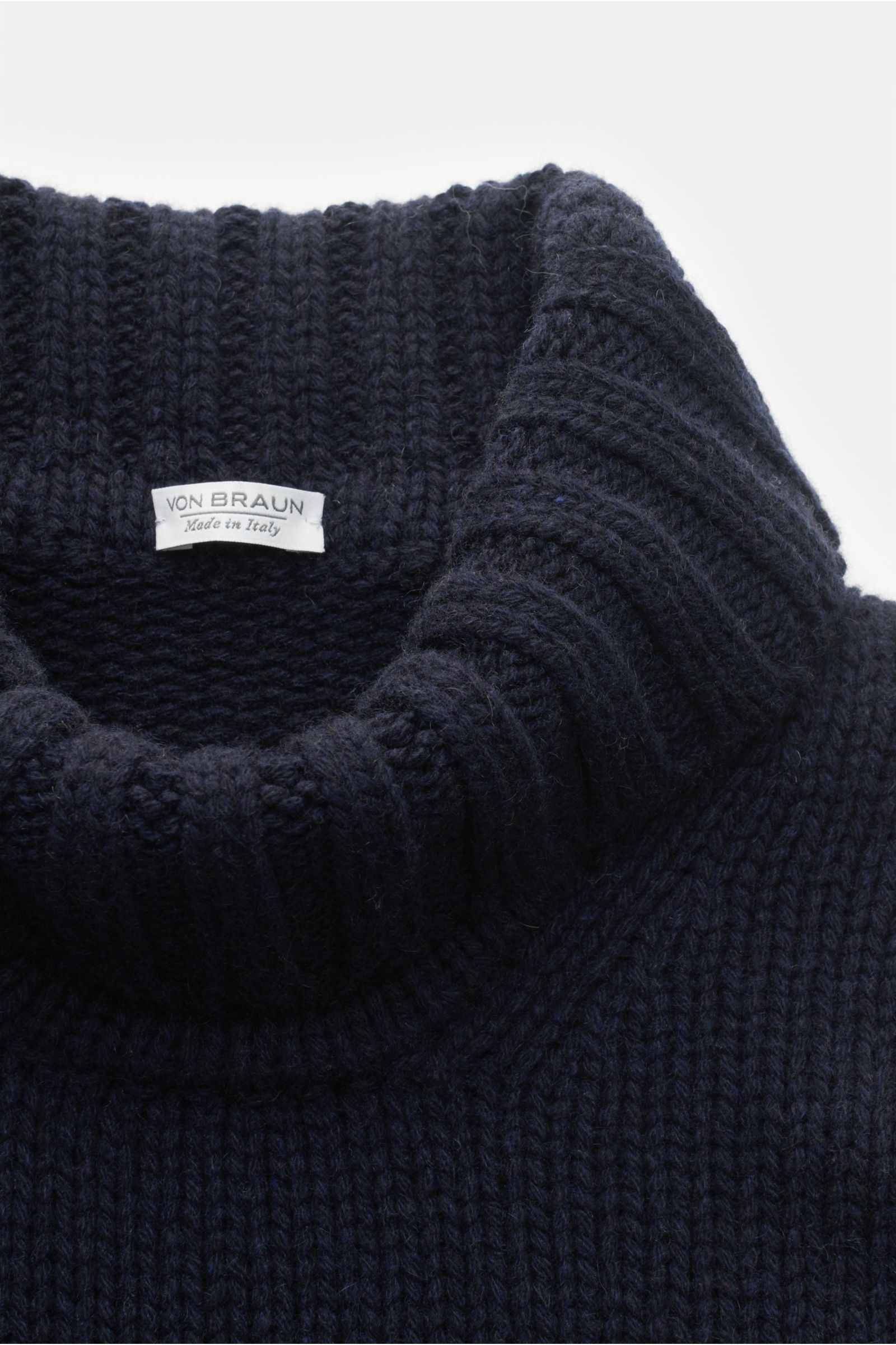 von Braun Cashmere Rollkragenpullover navy