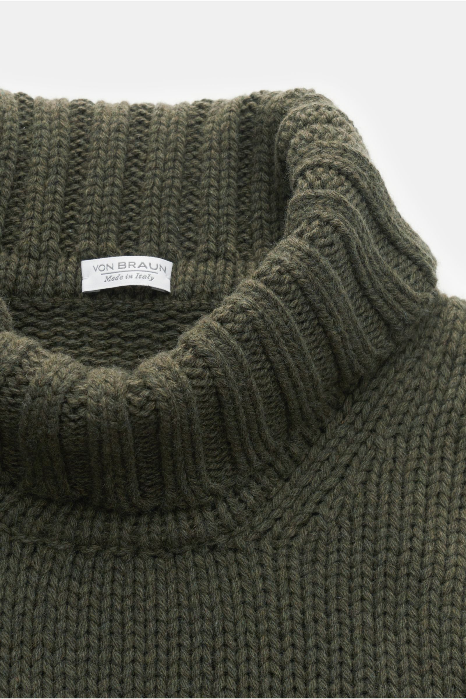 von Braun Cashmere Rollkragenpullover oliv