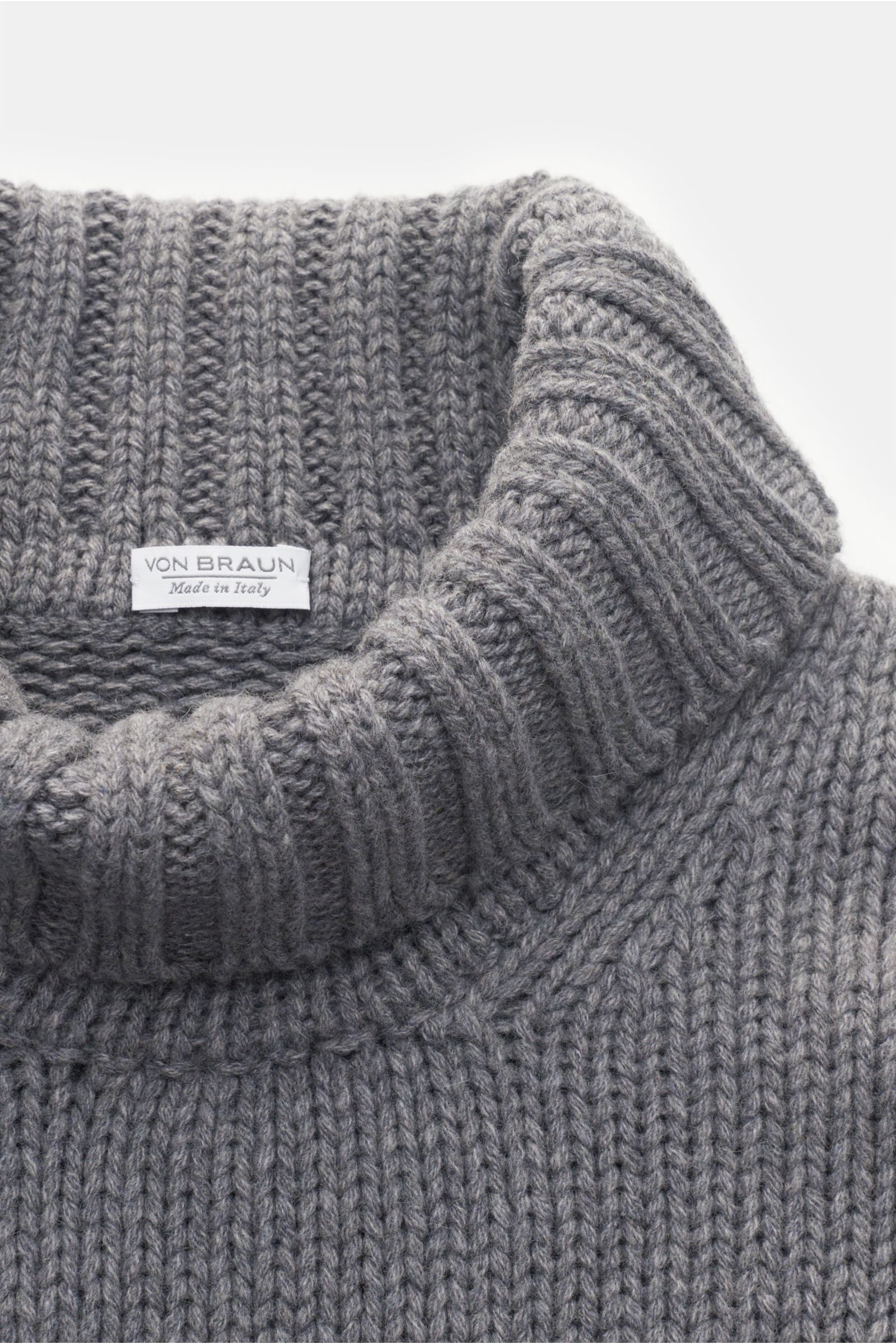 von Braun Cashmere Rollkragenpullover grau