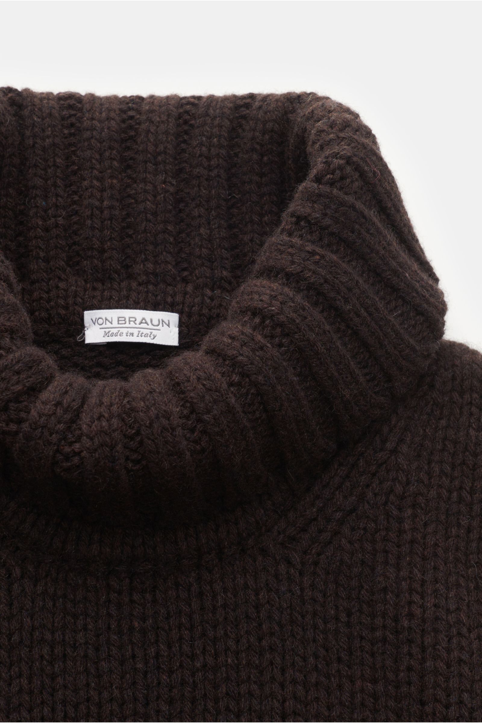 von Braun Cashmere Rollkragenpullover dunkelbraun