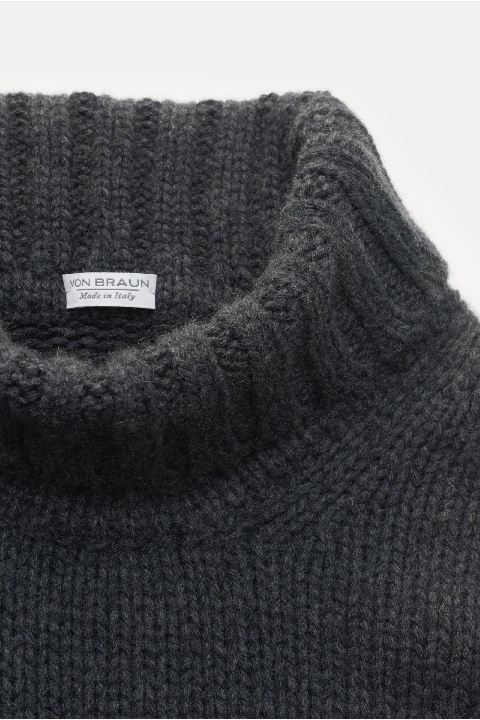 von Braun Cashmere Rollkragenpullover dunkelgrau