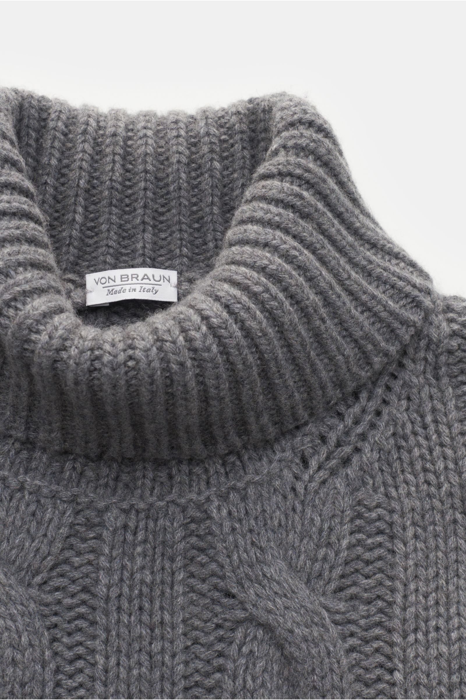 von Braun Cashmere Rollkragenpullover grau