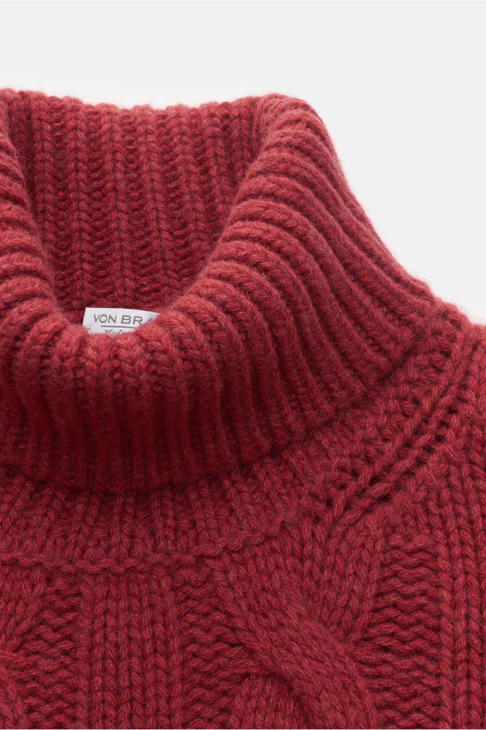 von Braun Cashmere Rollkragenpullover rot