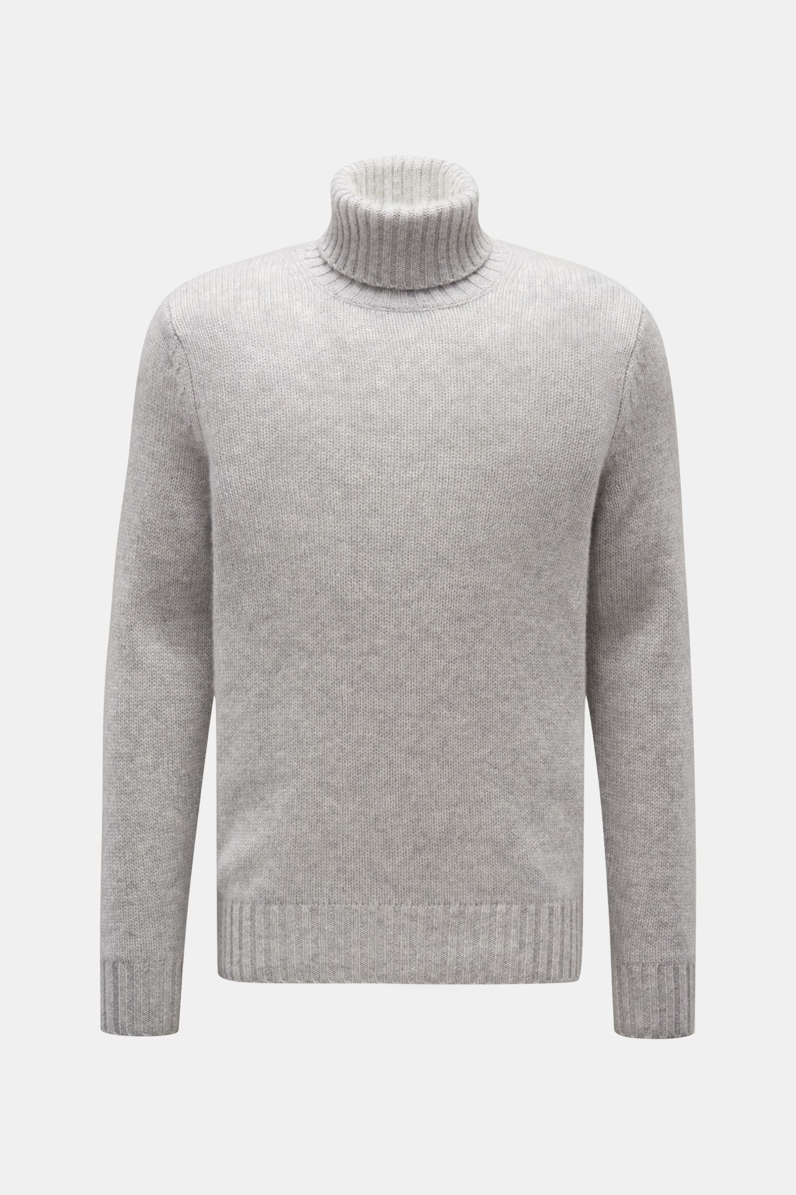 FTC Cashmere turtleneck jumper grey mottled