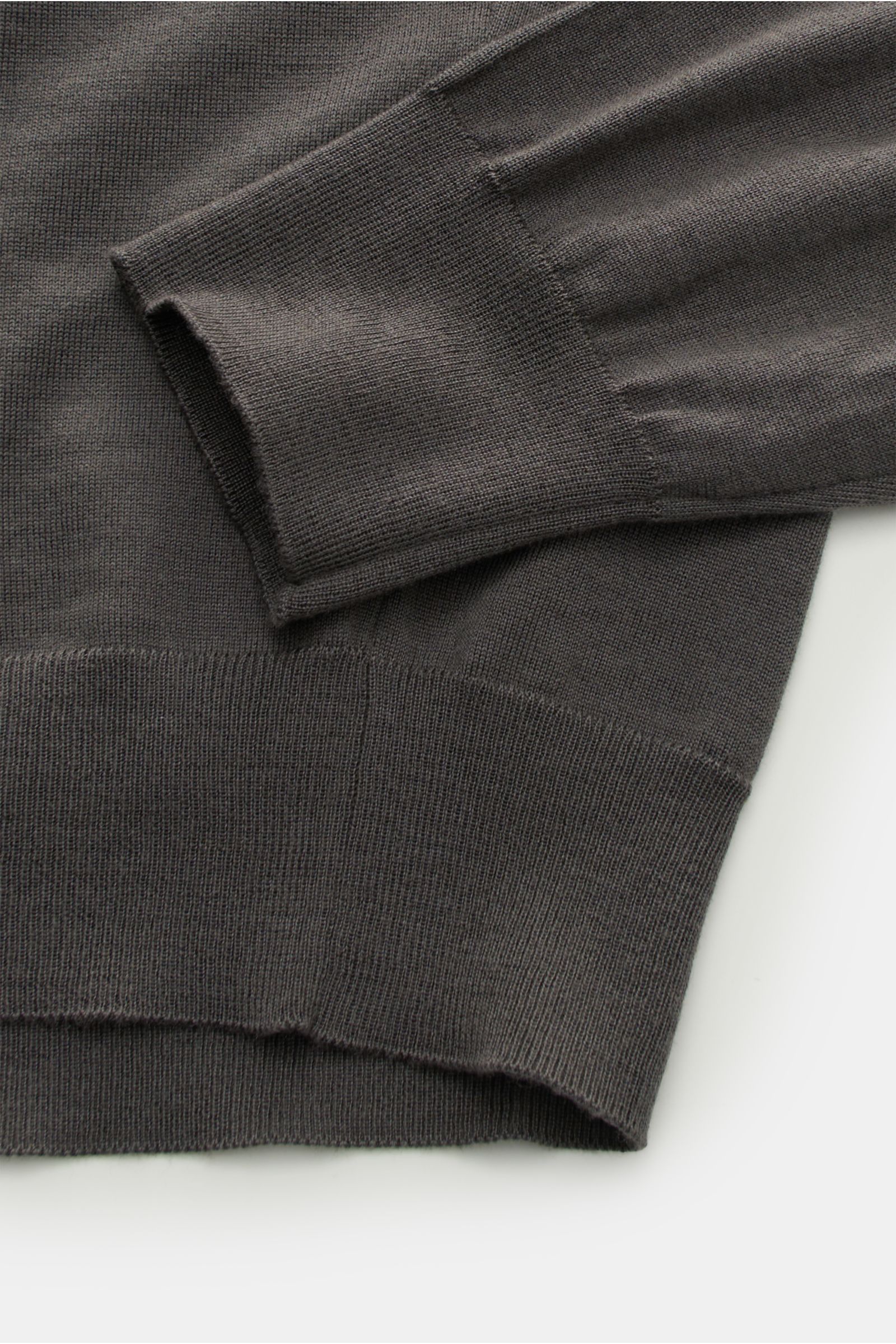 Drumohr Merino turtleneck jumper grey brown