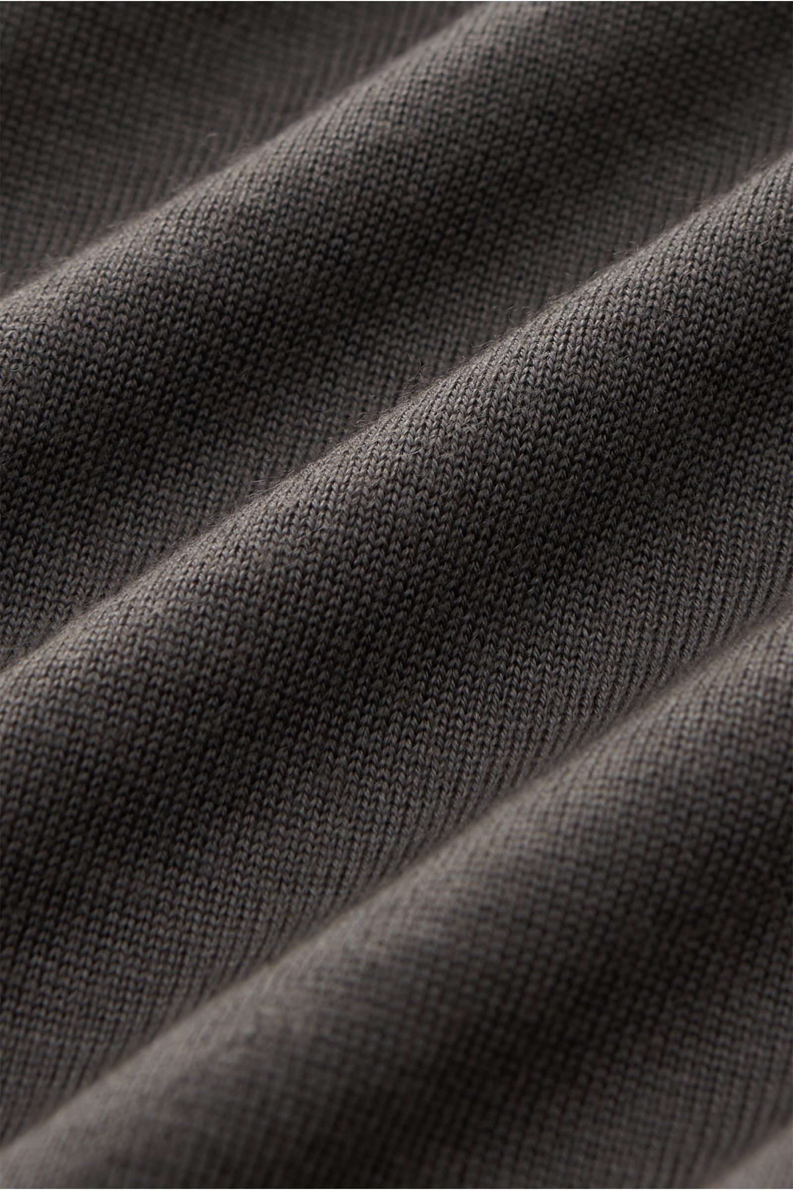 Drumohr Merino turtleneck jumper grey brown