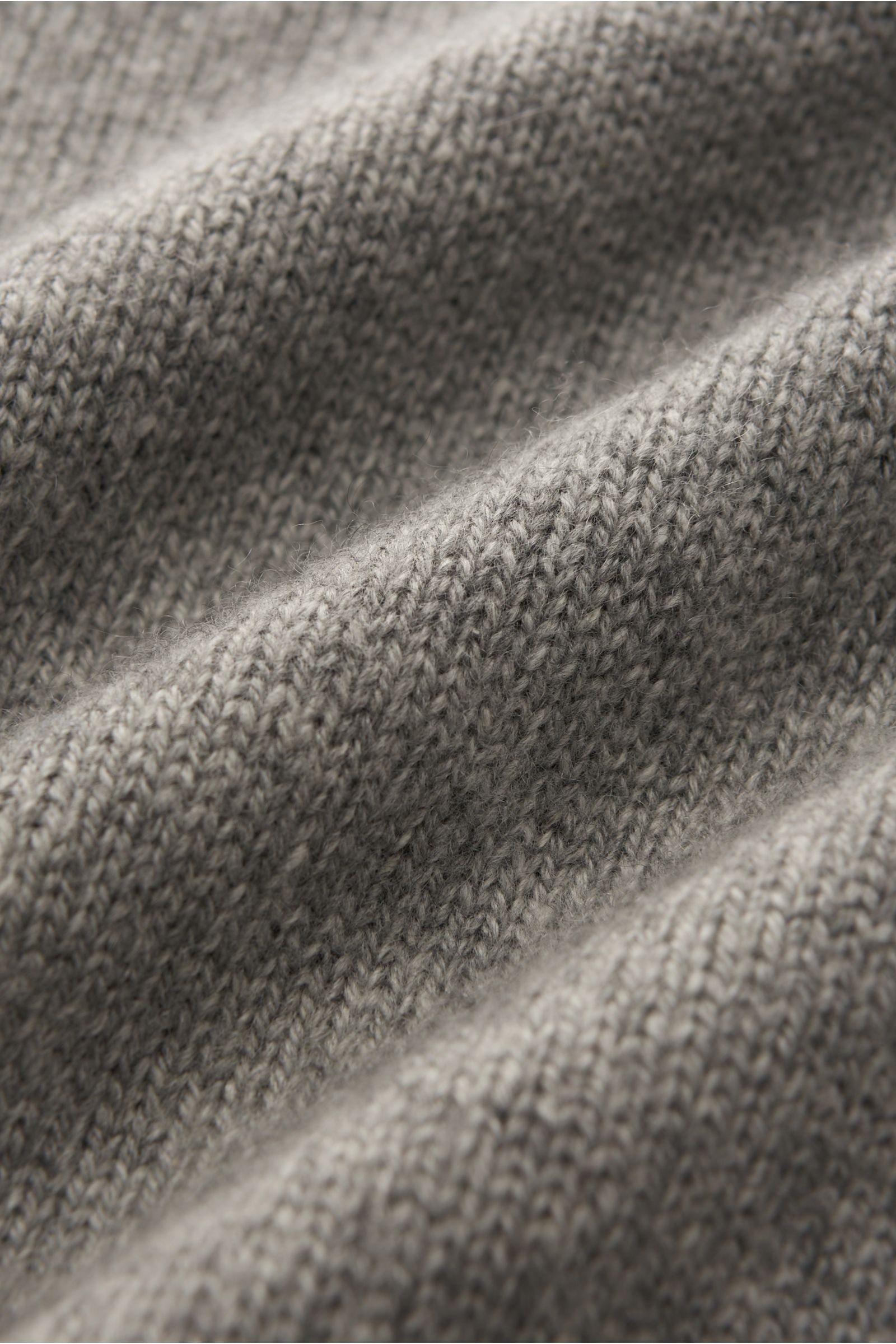 Maurizio Baldassari Cashmere Pullover 'Open Turtle Neck' hellgrau meliert