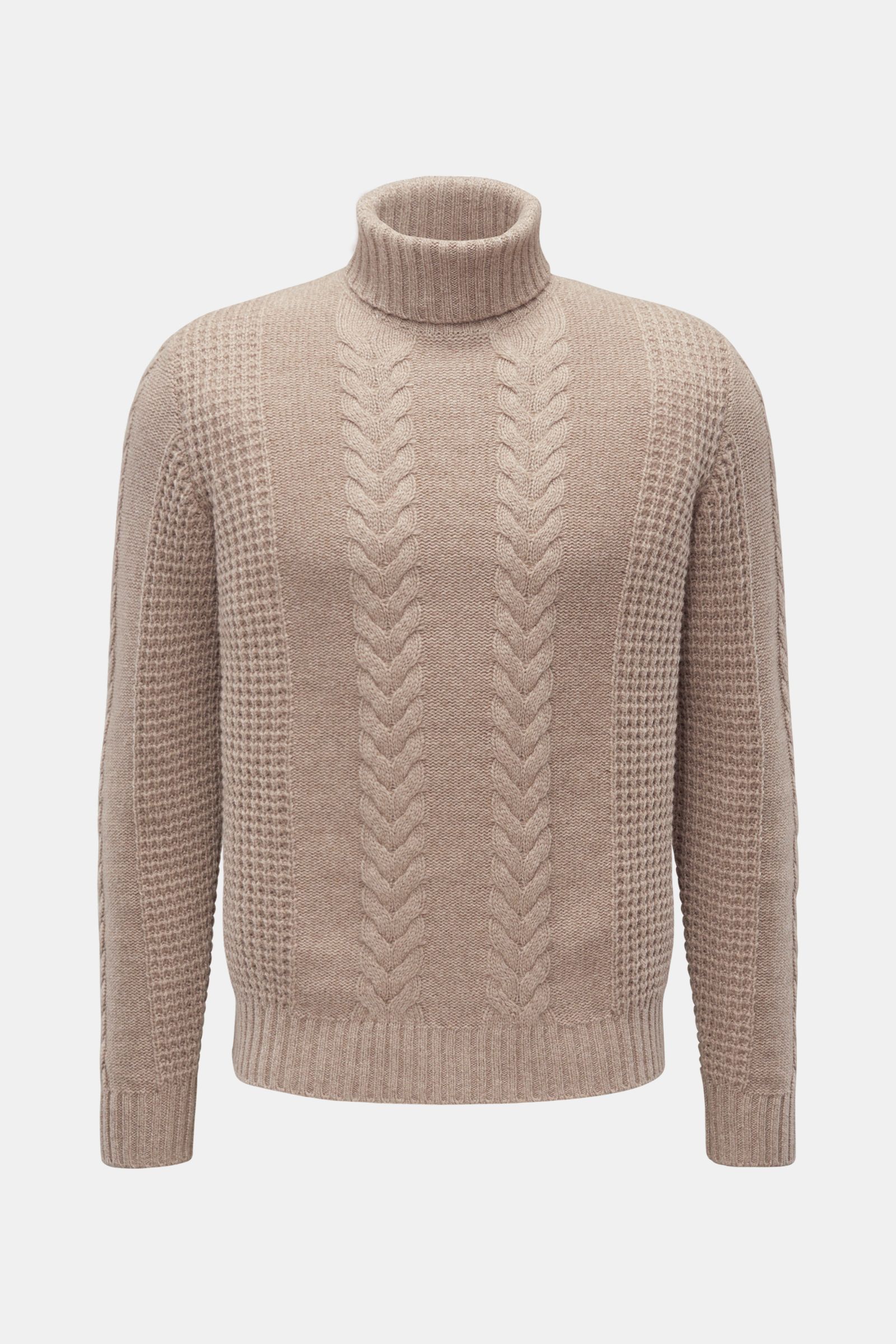 von Braun Cashmere Rollkragenpullover beige meliert
