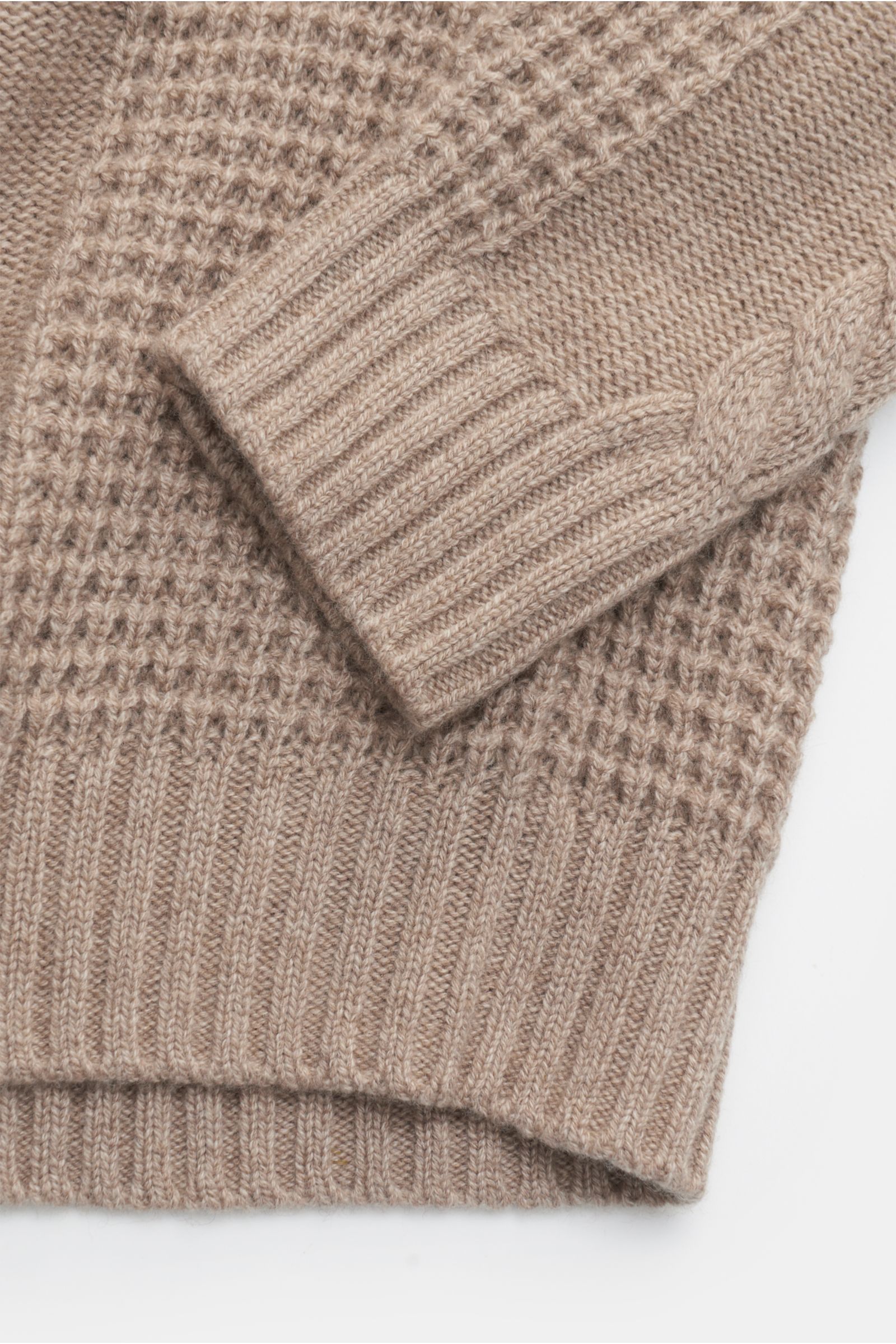 von Braun Cashmere Rollkragenpullover beige meliert
