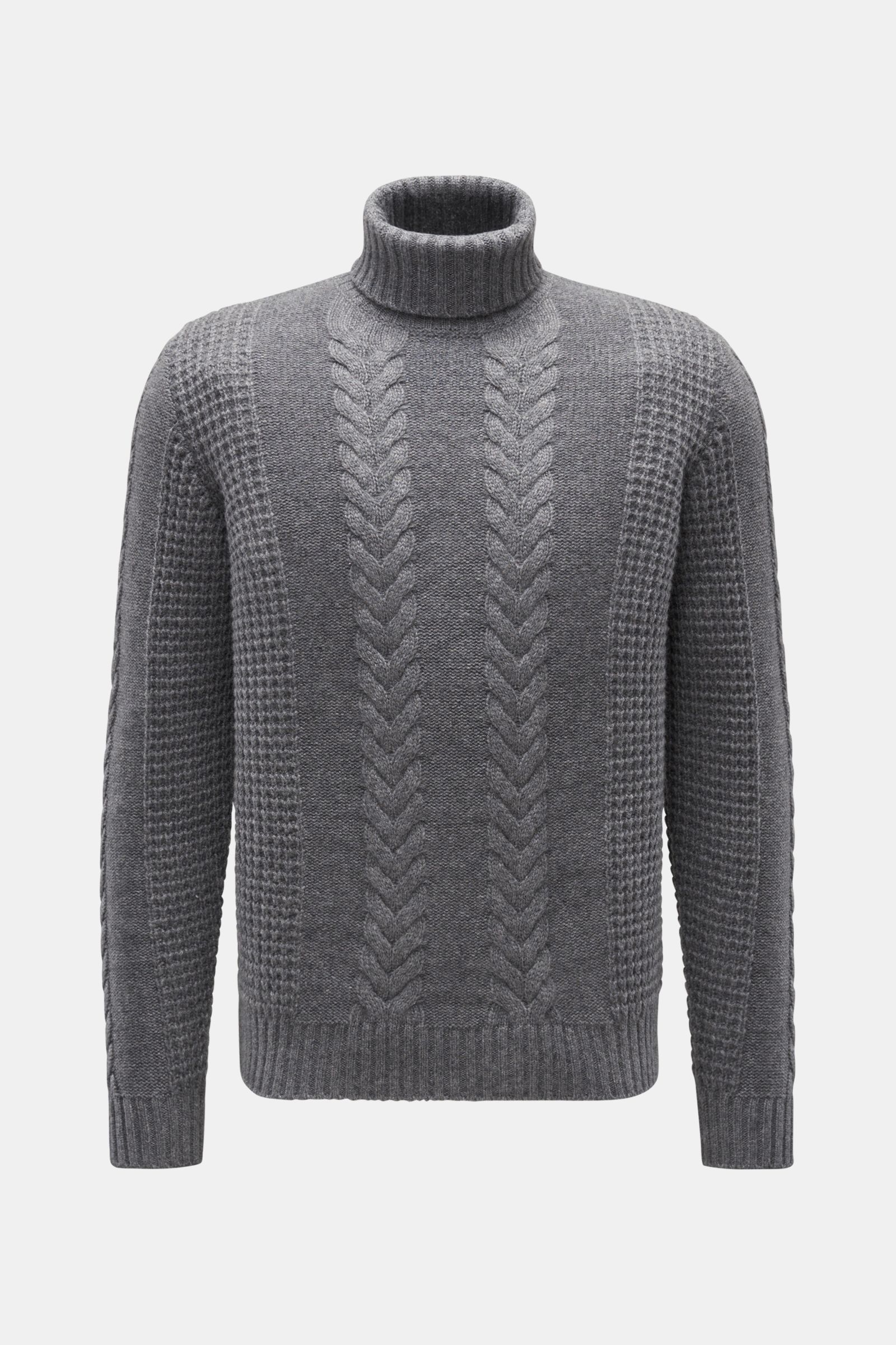 von Braun Cashmere Rollkragenpullover grau meliert