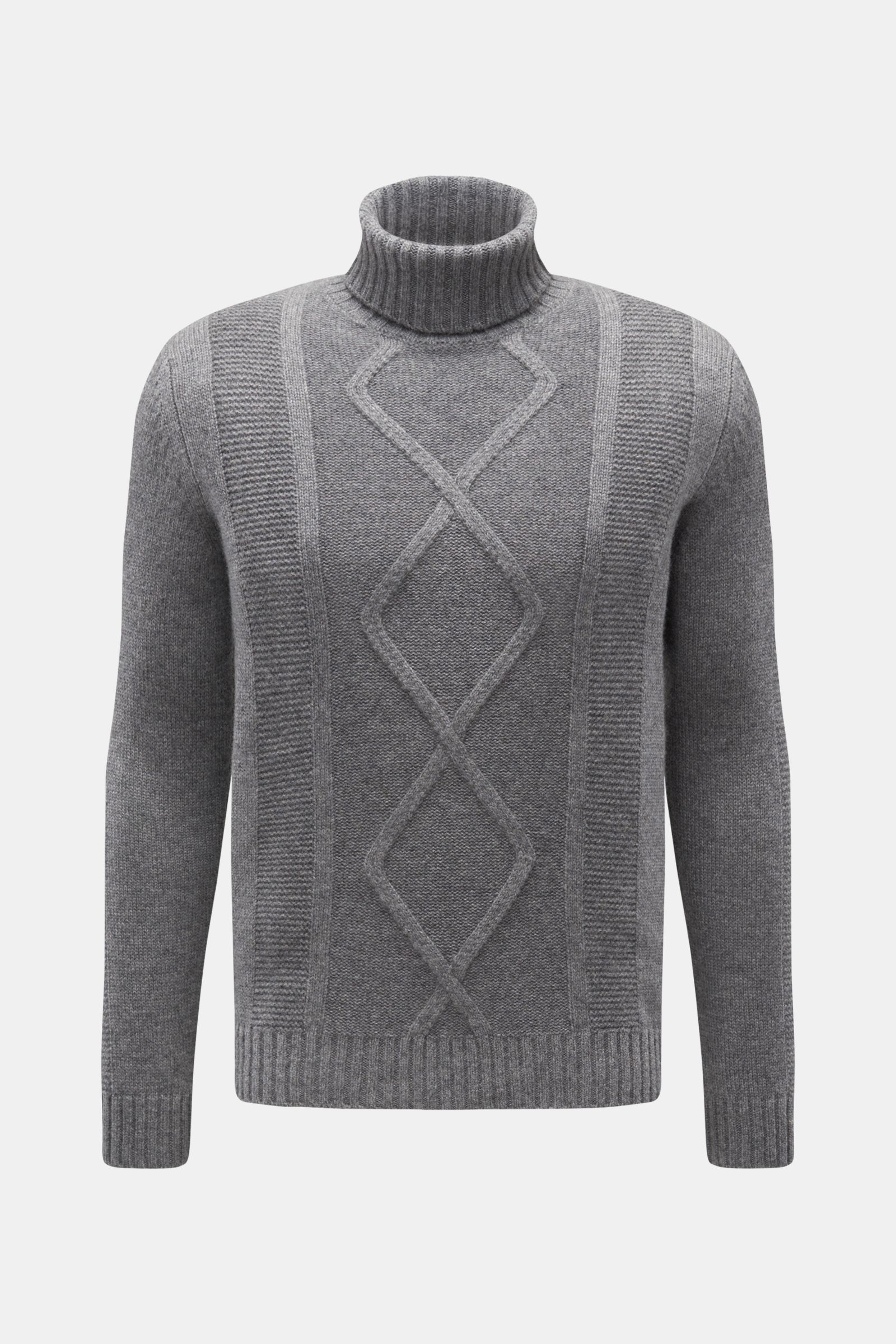 von Braun Cashmere Rollkragenpullover grau meliert