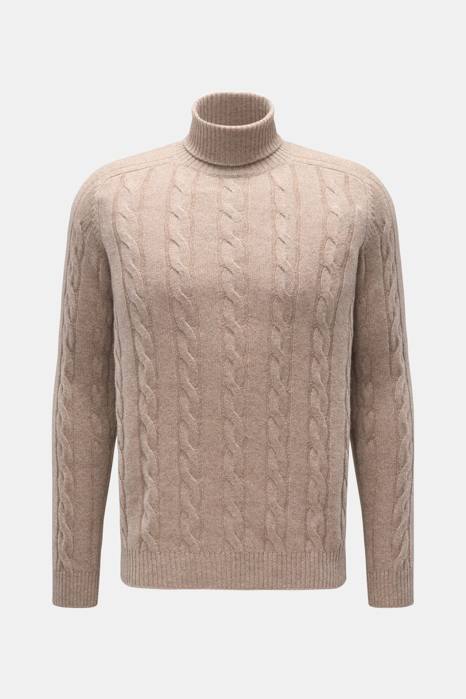 von Braun Cashmere Rollkragenpullover beige meliert