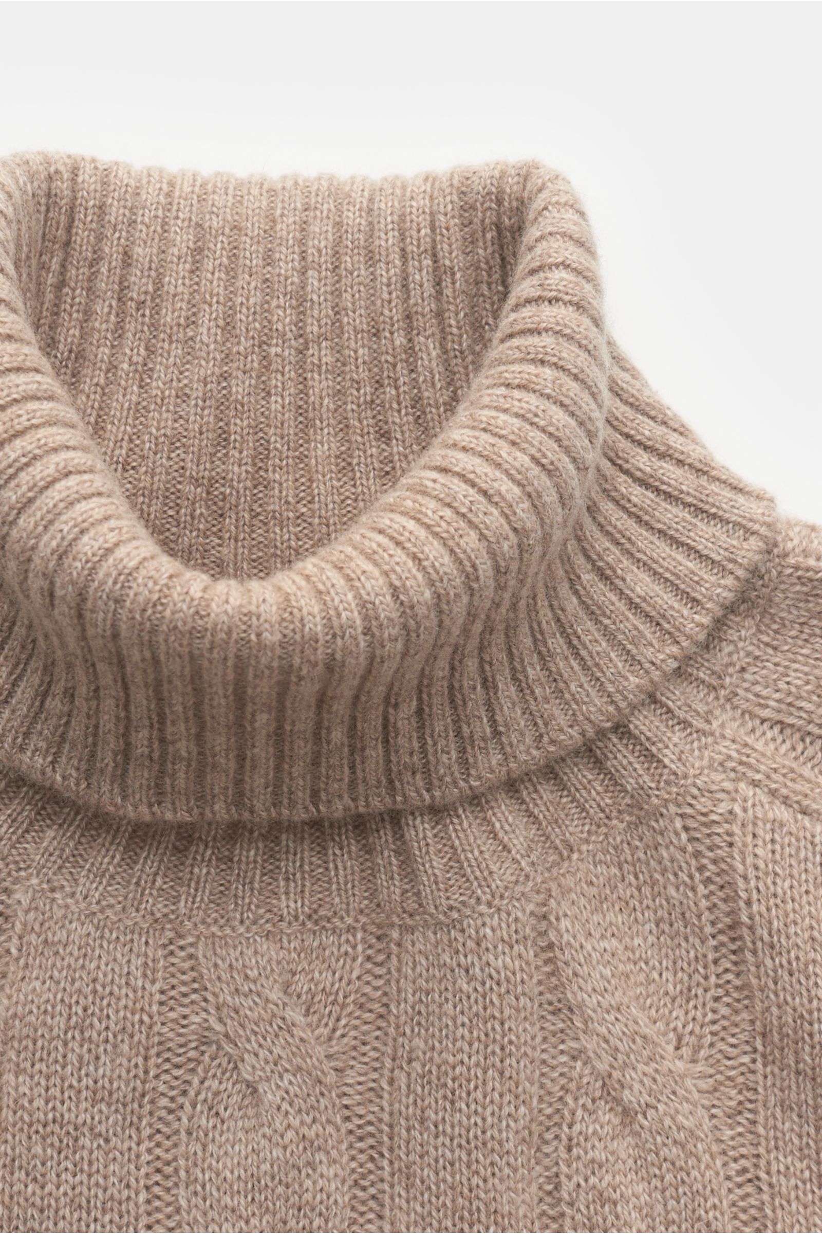 von Braun Cashmere Rollkragenpullover beige meliert