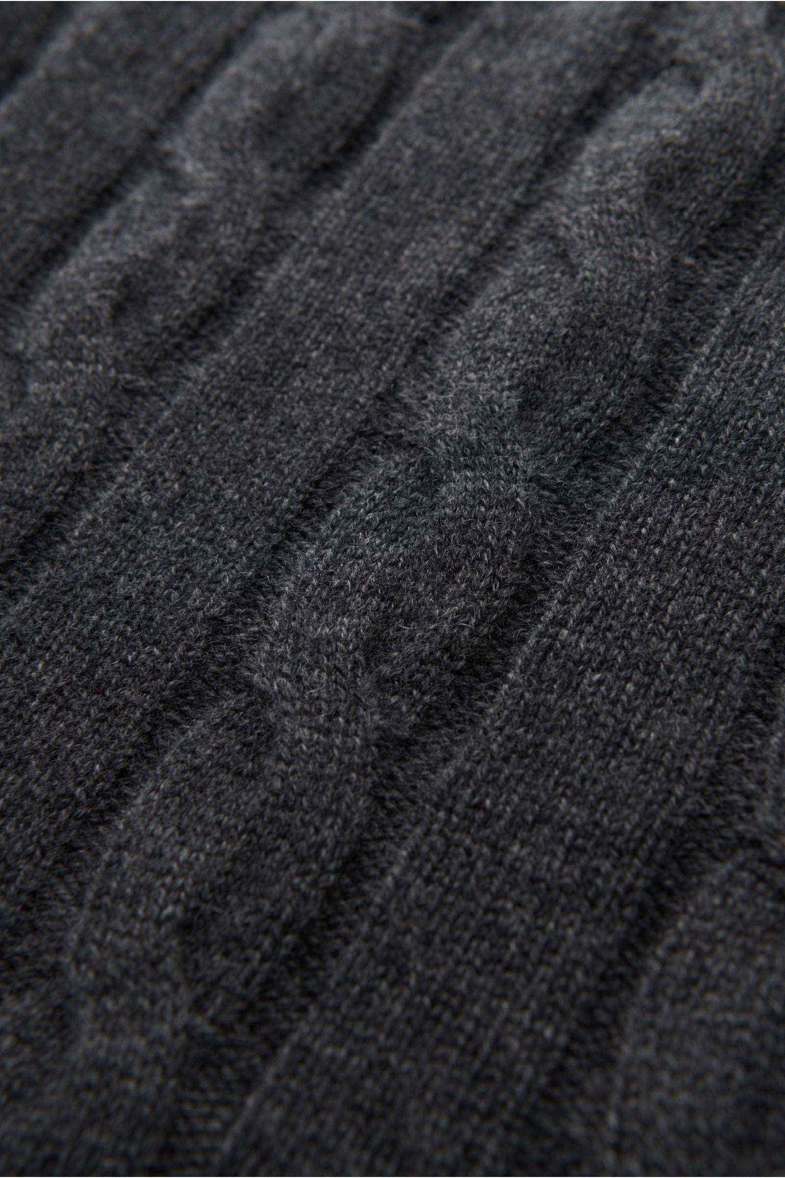 von Braun Cashmere Rollkragenpullover dunkelgrau meliert