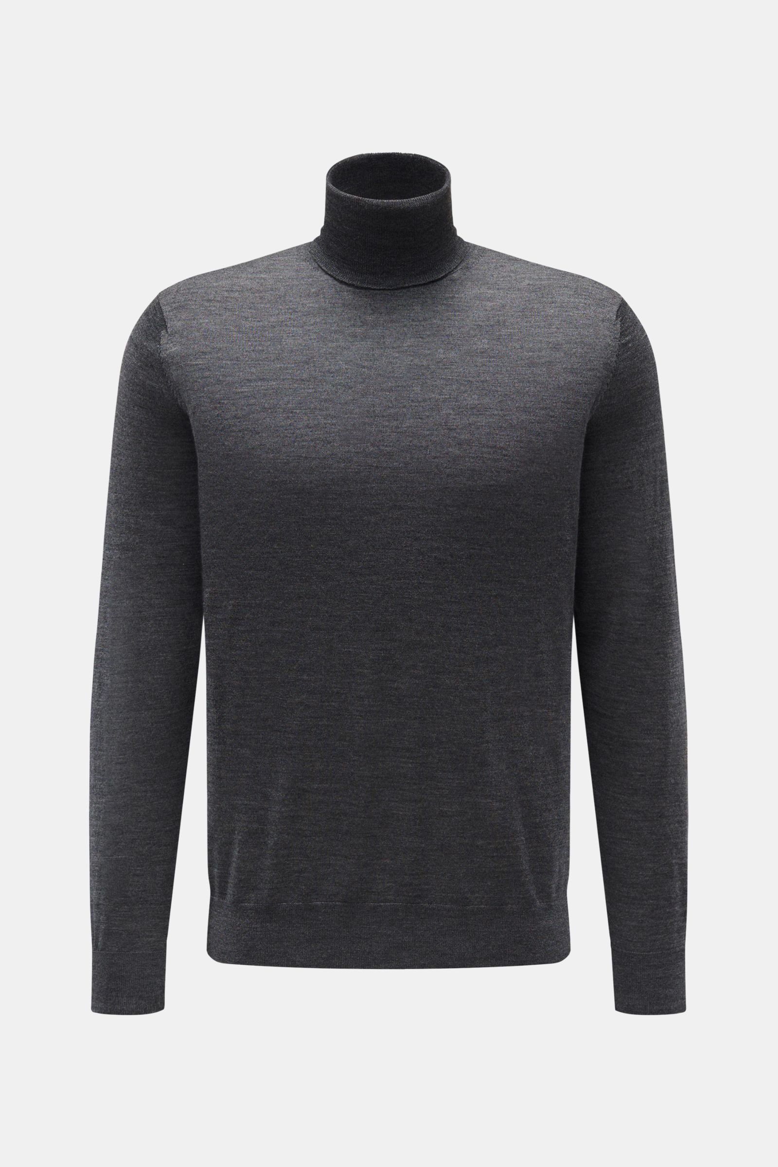 von Braun Merino Rollkragenpullover dunkelgrau meliert
