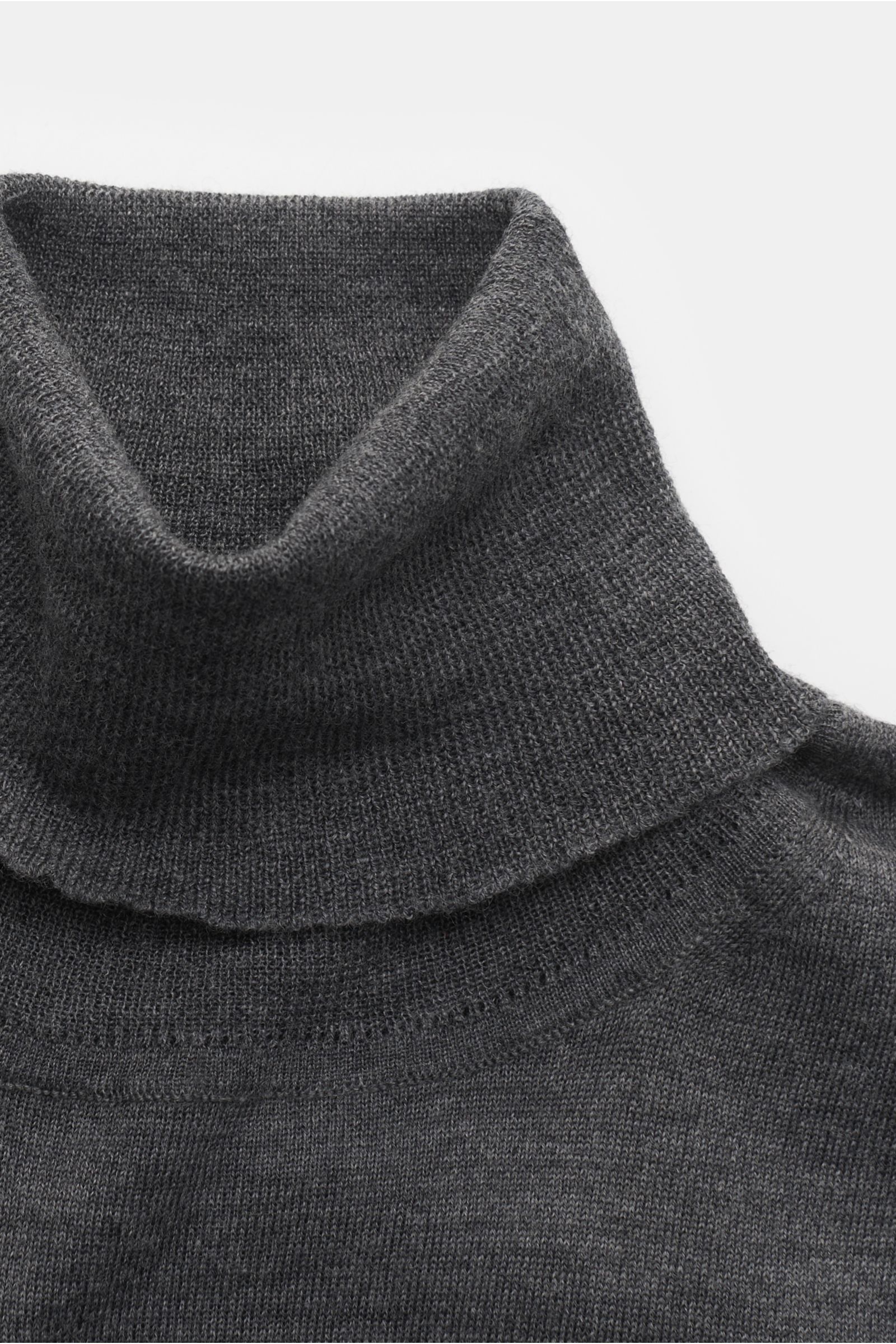 von Braun Merino Rollkragenpullover dunkelgrau meliert