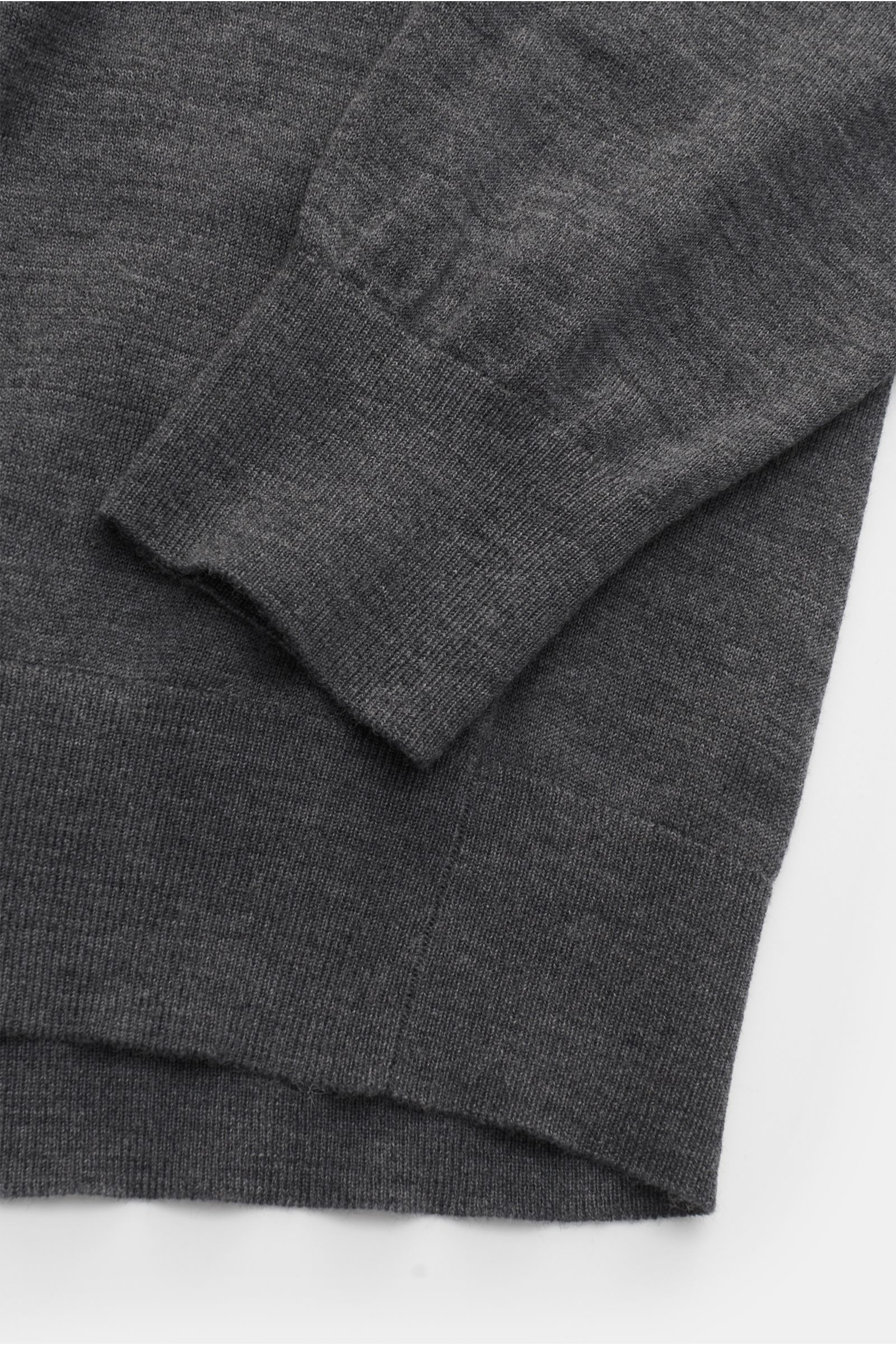 von Braun Merino Rollkragenpullover dunkelgrau meliert