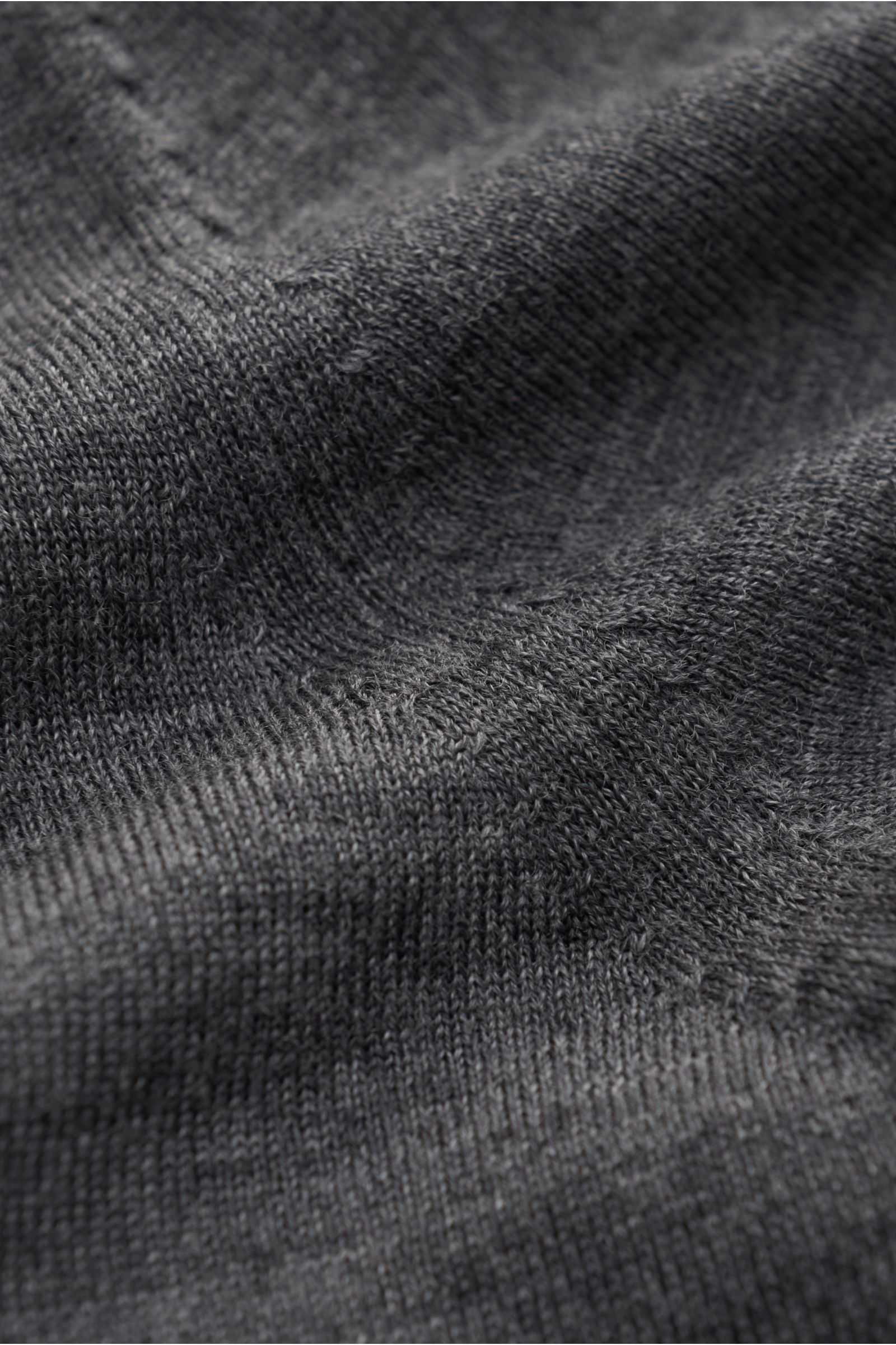 von Braun Merino Rollkragenpullover dunkelgrau meliert