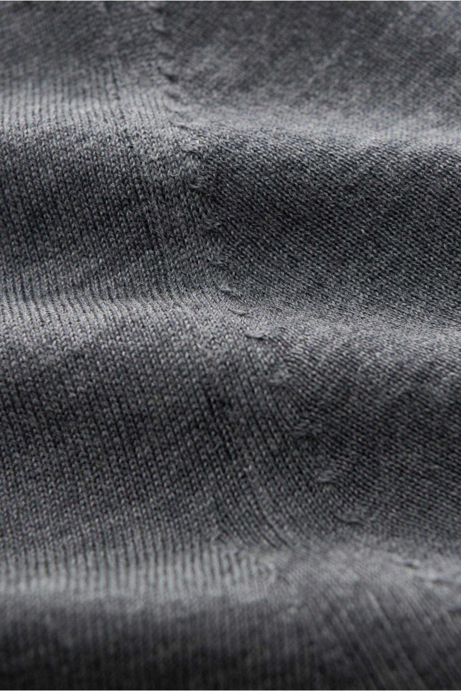 von Braun Merino Rollkragenpullover grau meliert