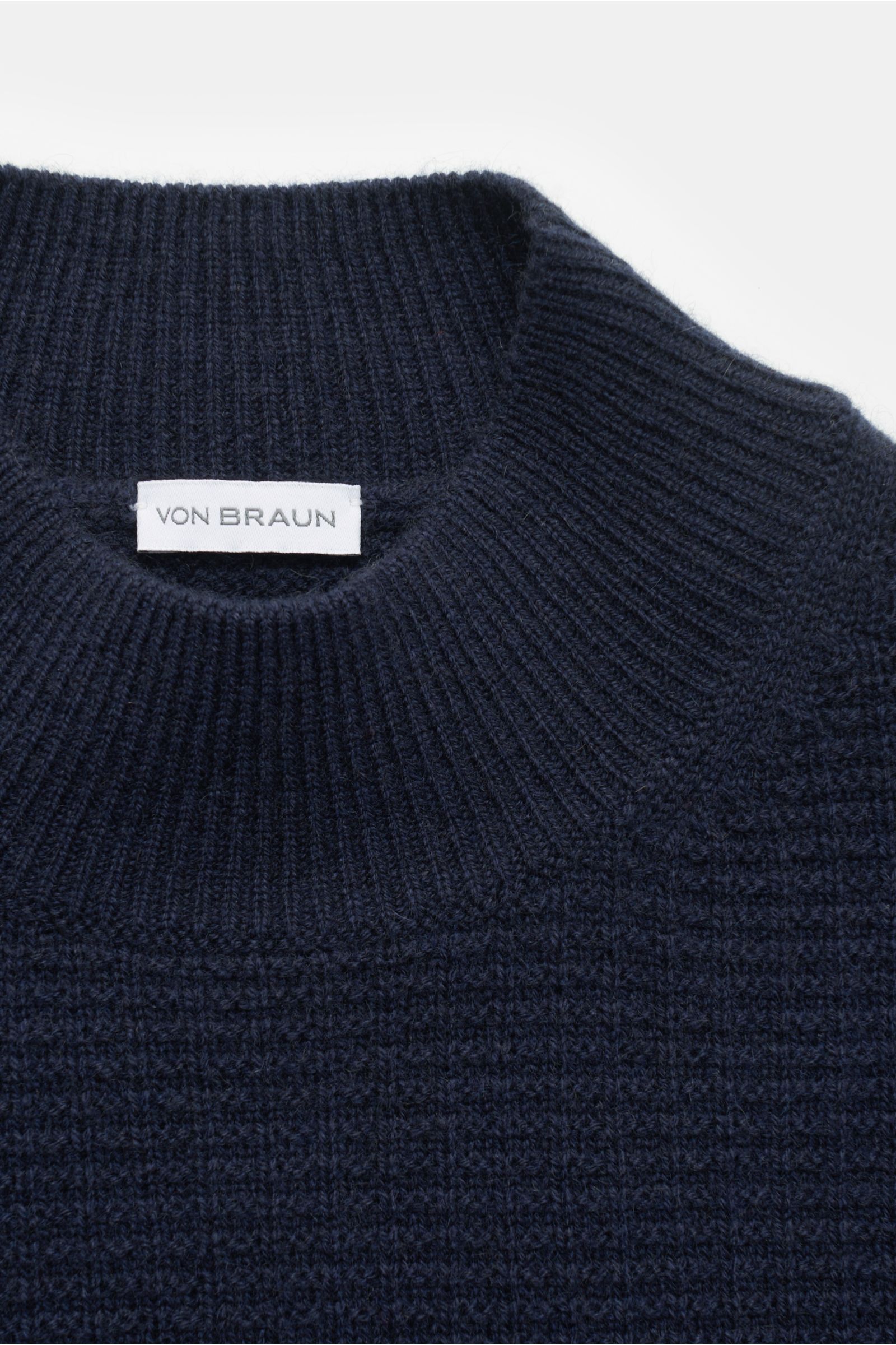 von Braun Cashmere mock neck jumper navy
