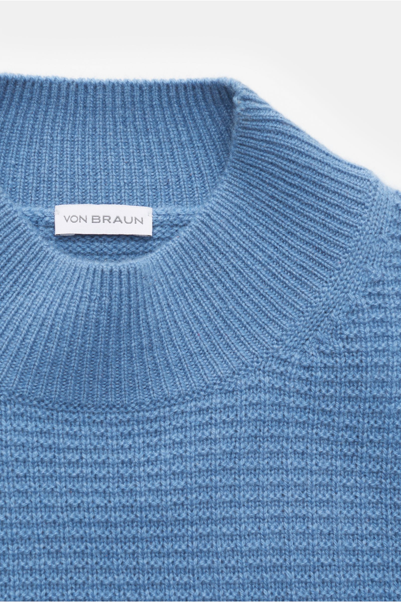 von Braun Cashmere Mock Neck Pullover blau