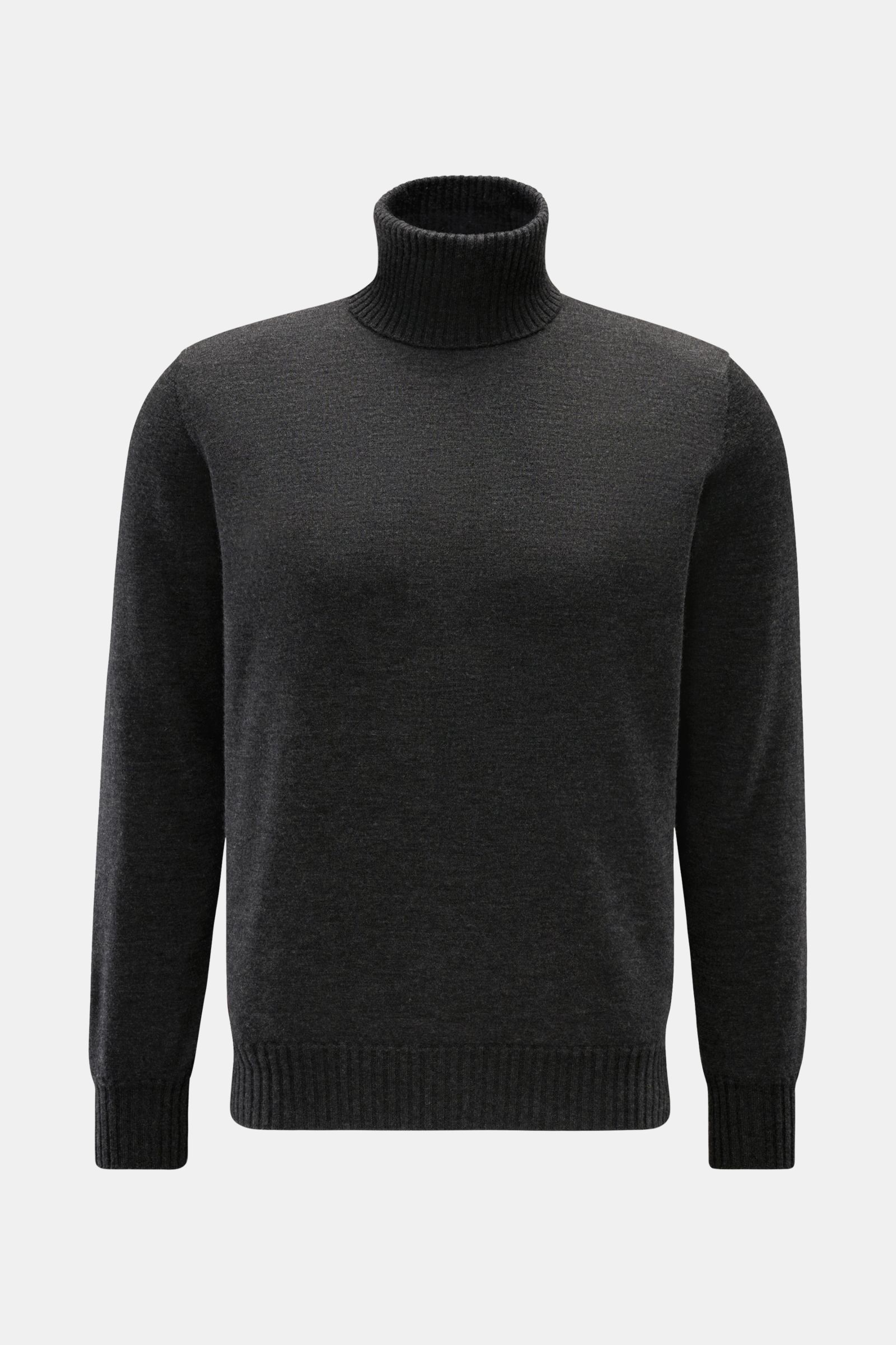 Fioroni Cashmere Rollkragenpullover anthrazit meliert